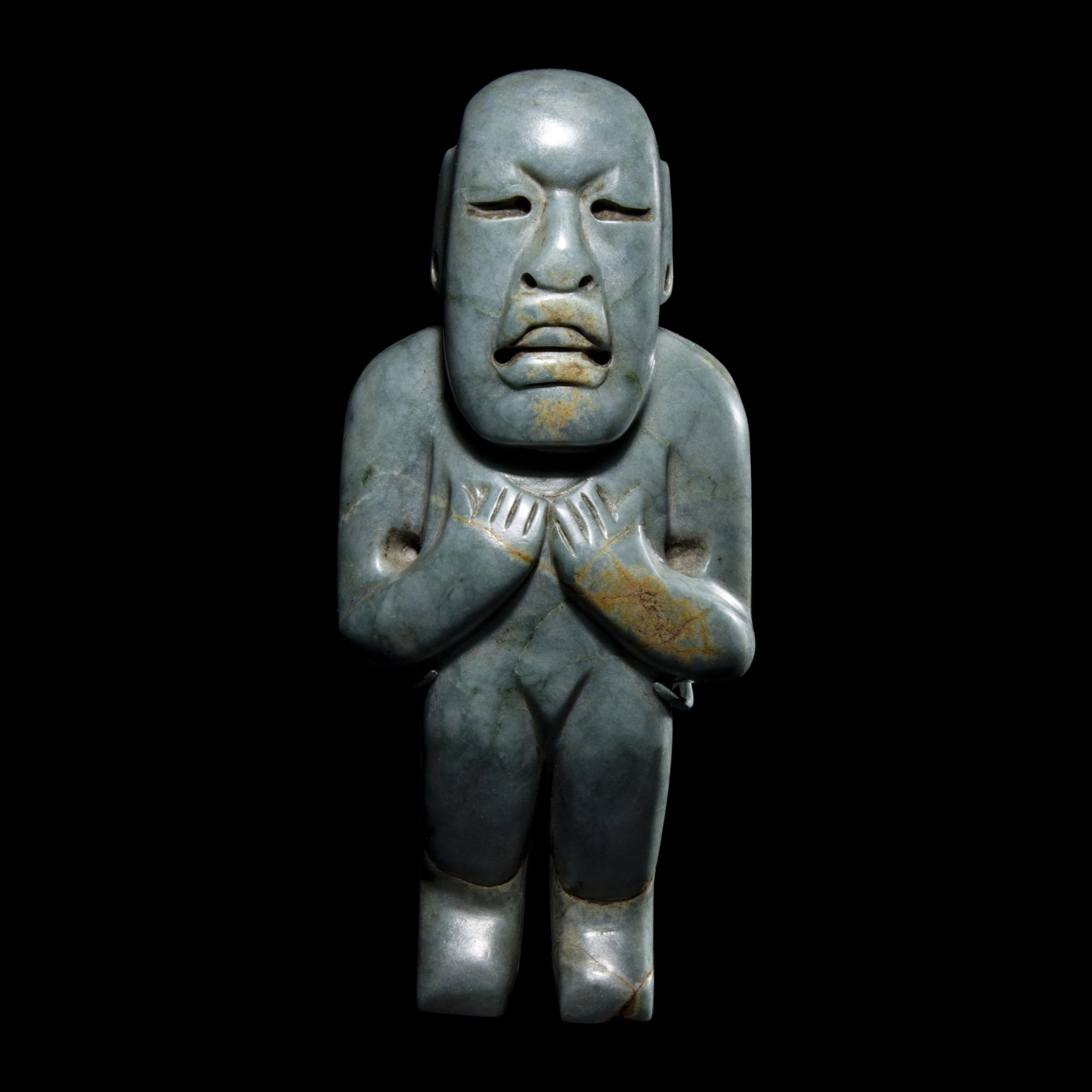 An Olmec Jade Standing Figure