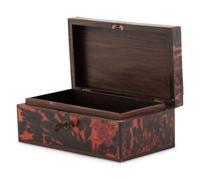 An English Red Tortoise Shell Tea Caddy