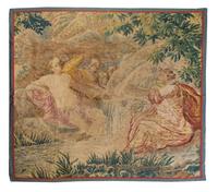 A French Wool Tapestry 69 x 66 inches. — 17TH/18TH CENTURY