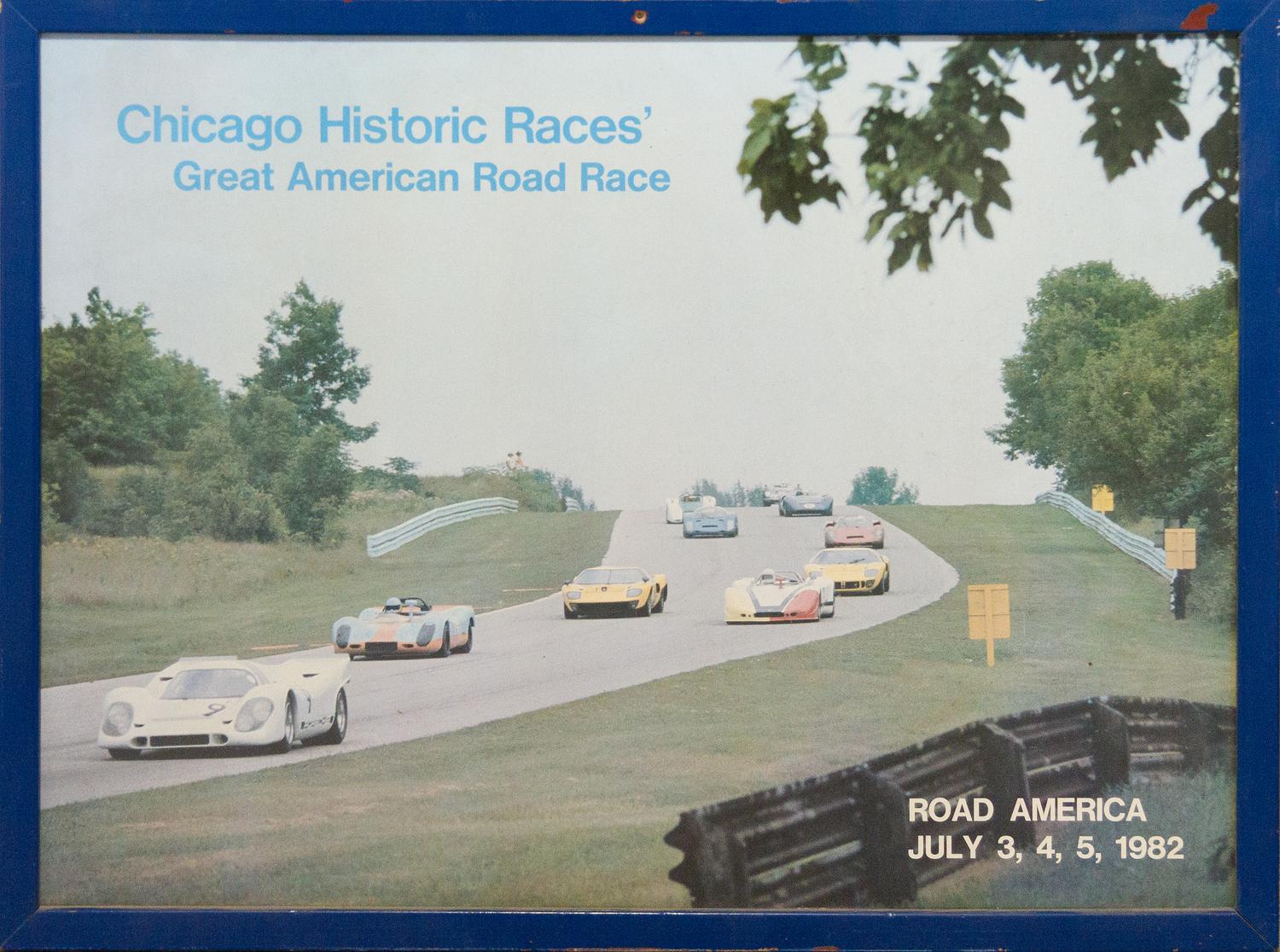 A Collection of Racing Posters Largest 36 x 24 1/8 inches (framed).