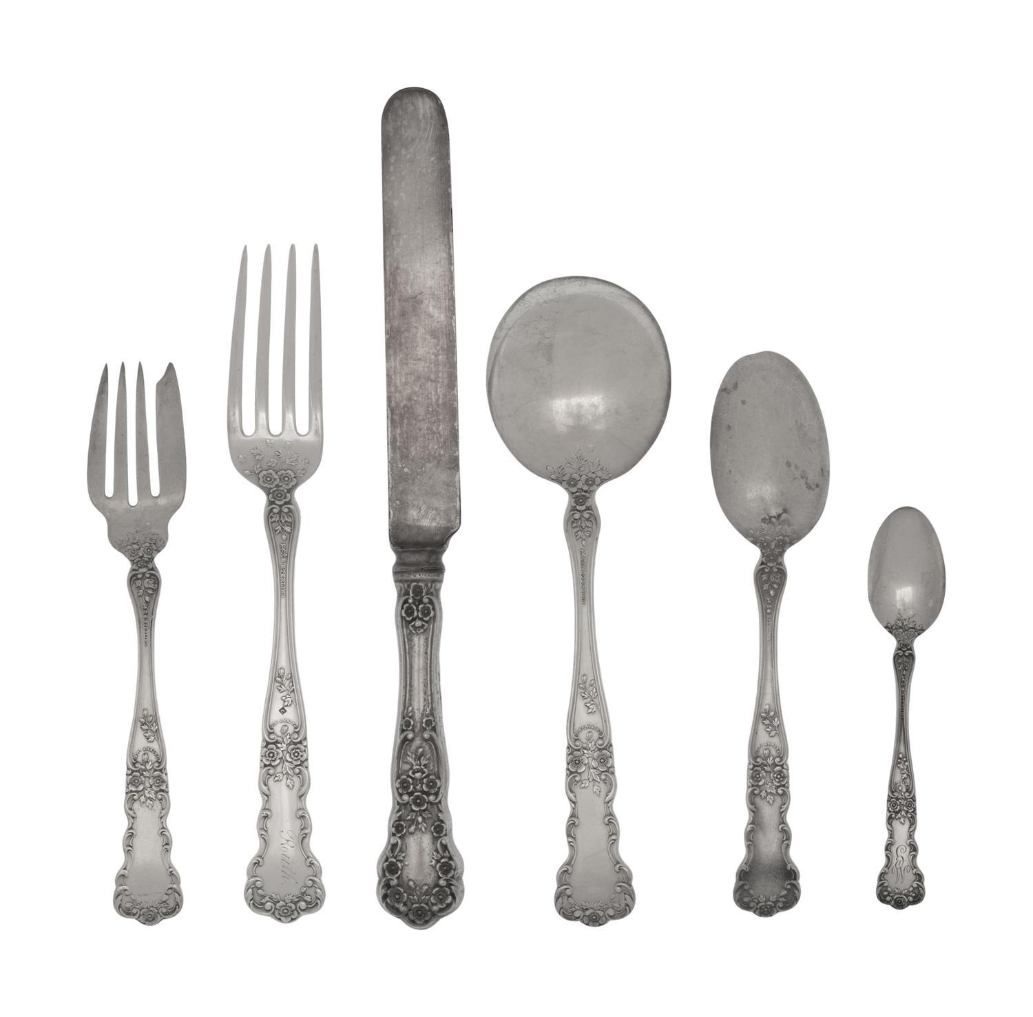 An American Silver Flatware Service