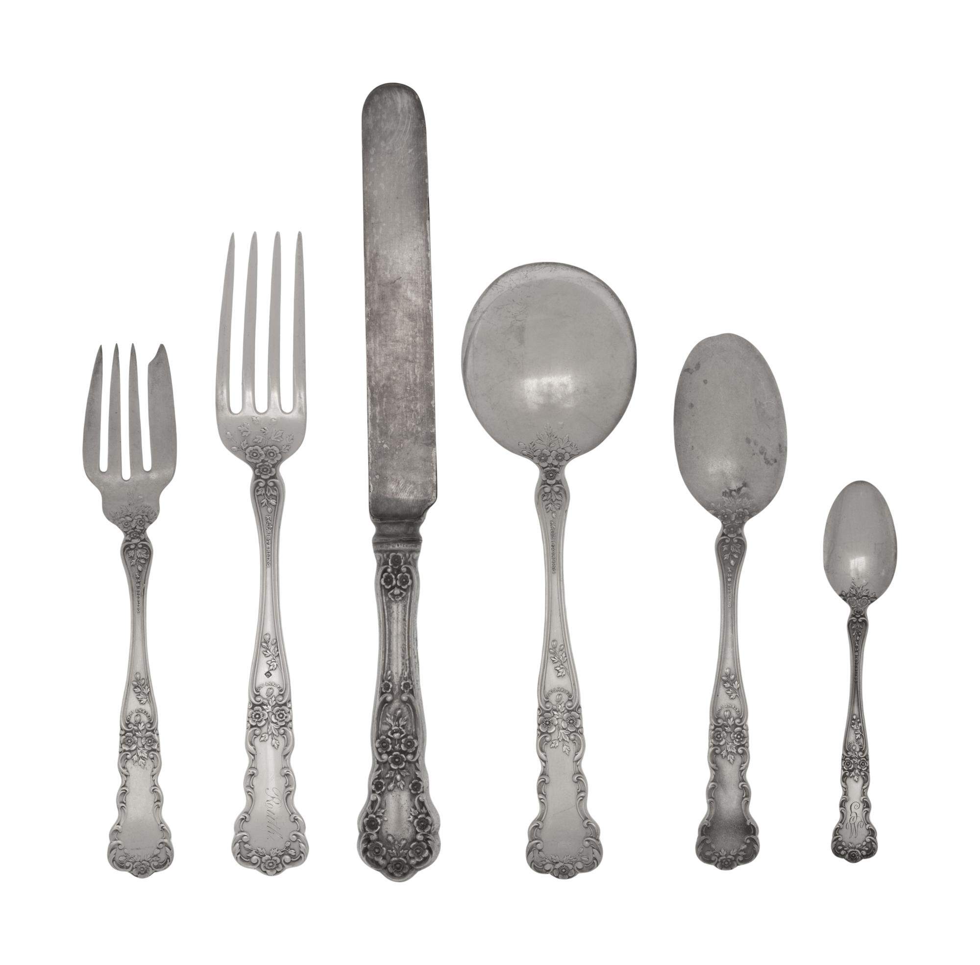 An American Silver Flatware Service