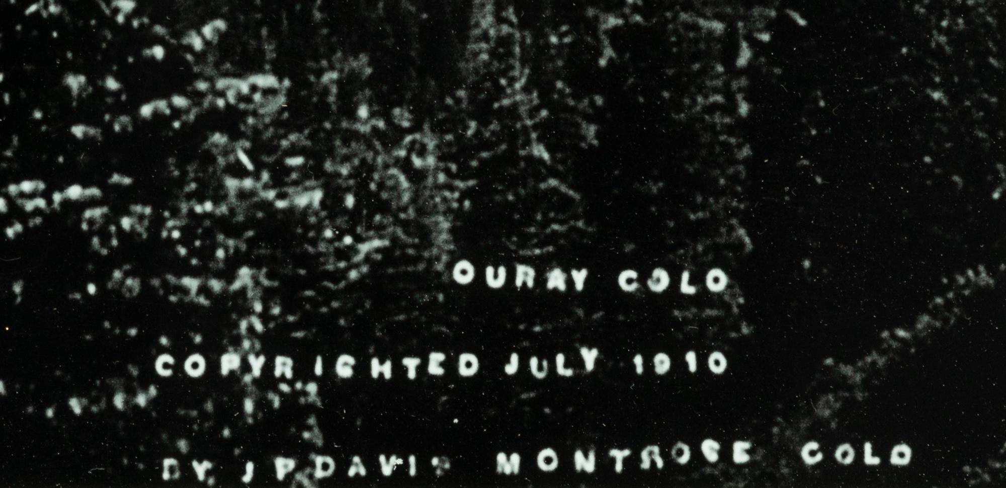 An Early Large Format Photograph of Ouray, Colorado in an Arts & Crafts Frame by J.P. Davis