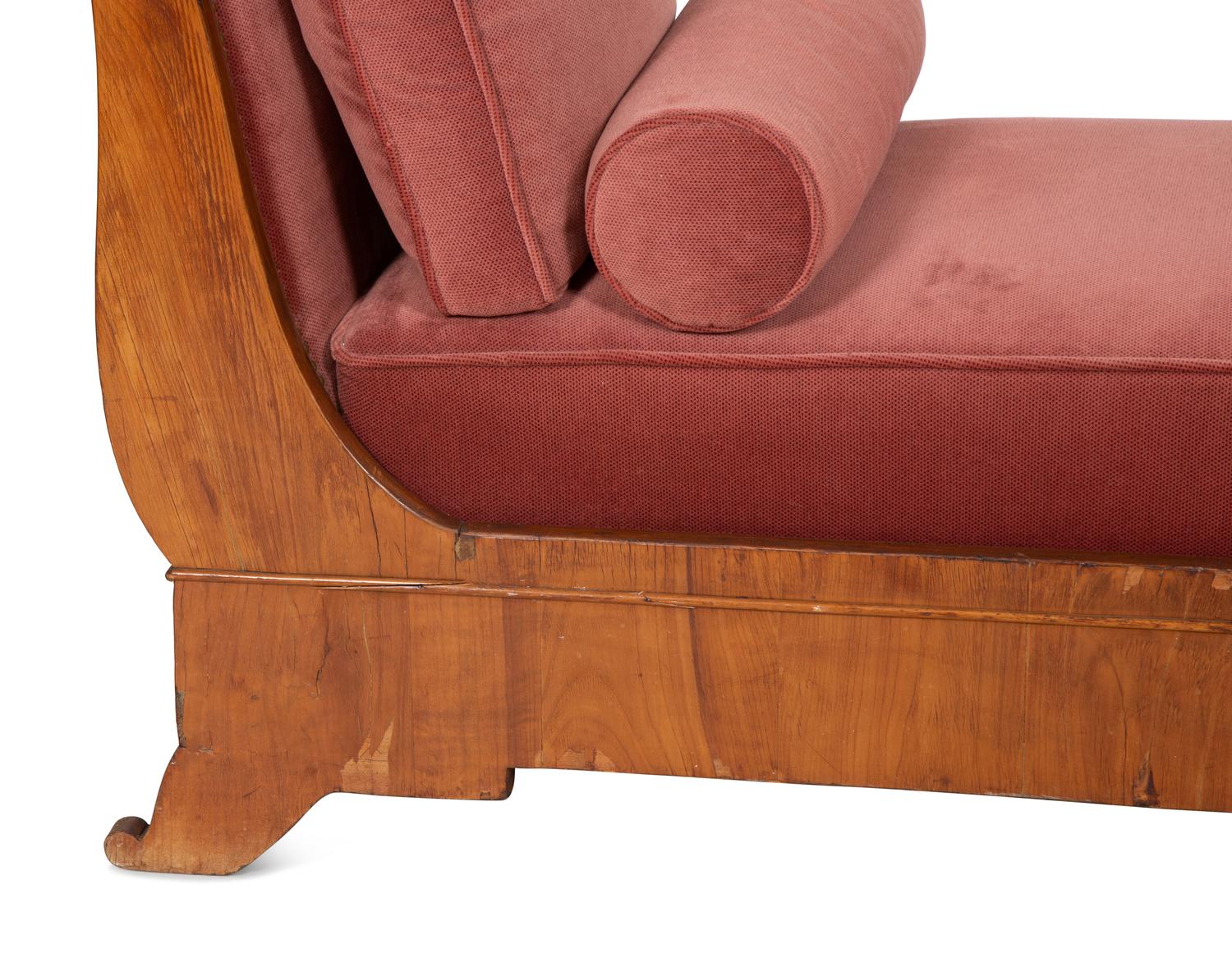 A Louis Philippe Figured Walnut Daybed