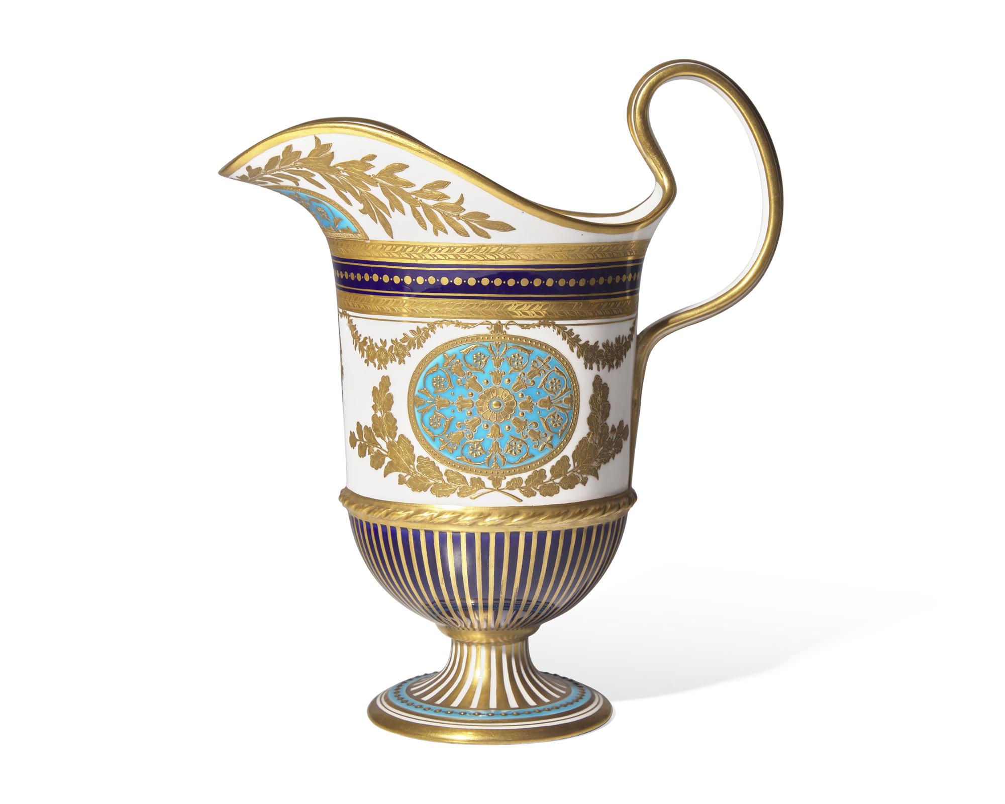 A Wedgwood Parcel Gilt Porcelain Pitcher