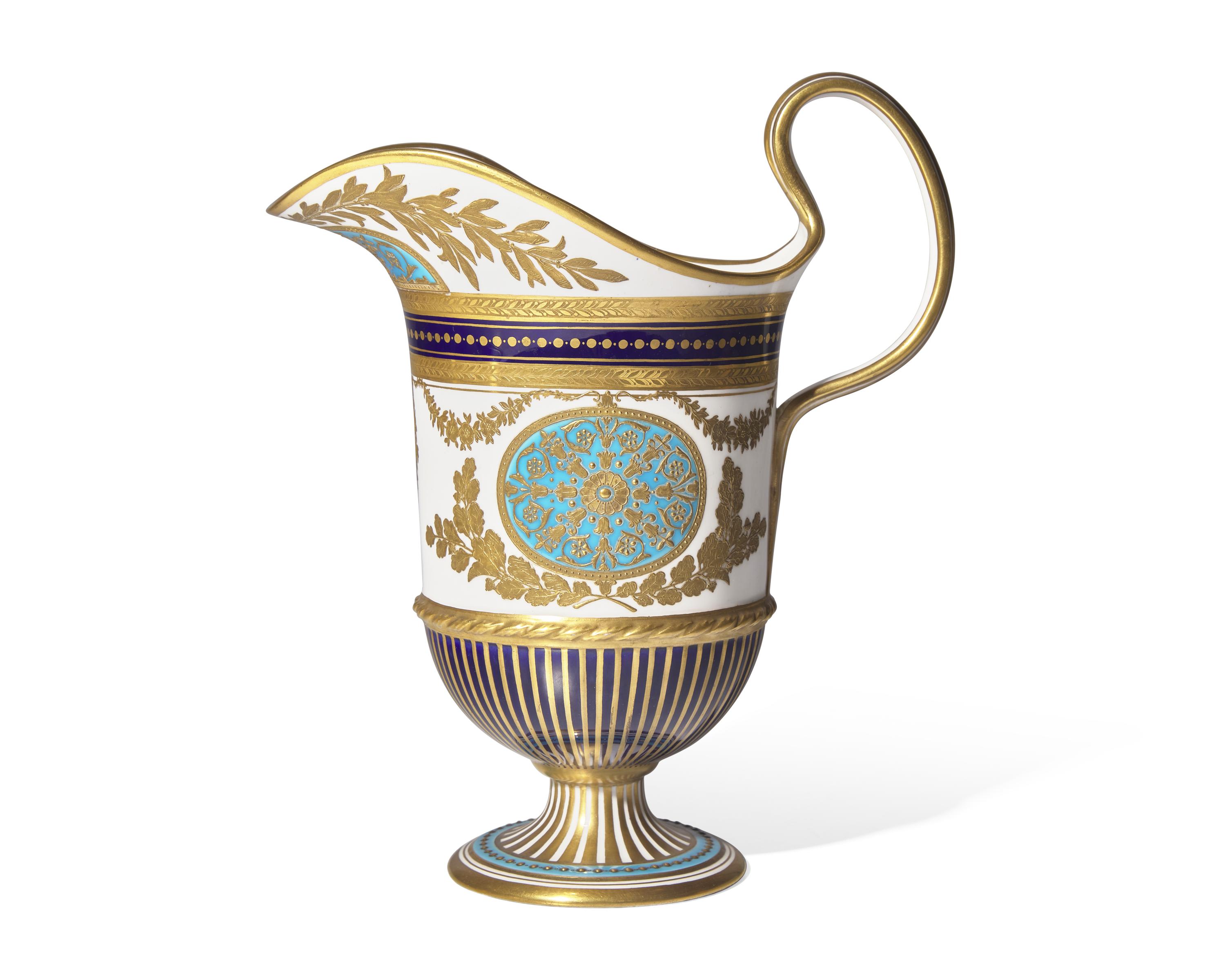 A Wedgwood Parcel Gilt Porcelain Pitcher
