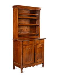 A French Provincial Fruitwood Buffet à Deux Corps