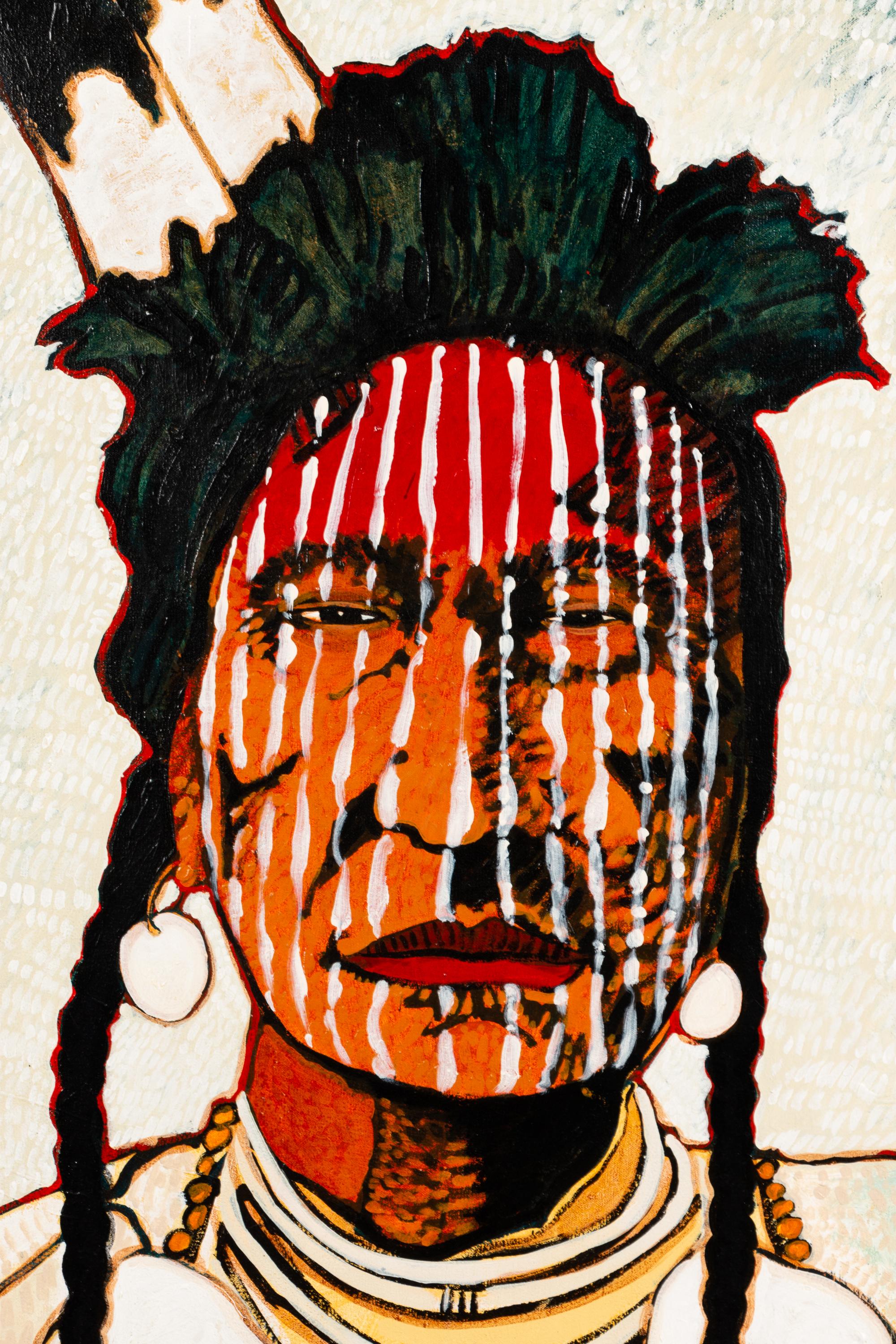 Old Warrior Chief of the Crow Indians, MT USA, "Sun Down"