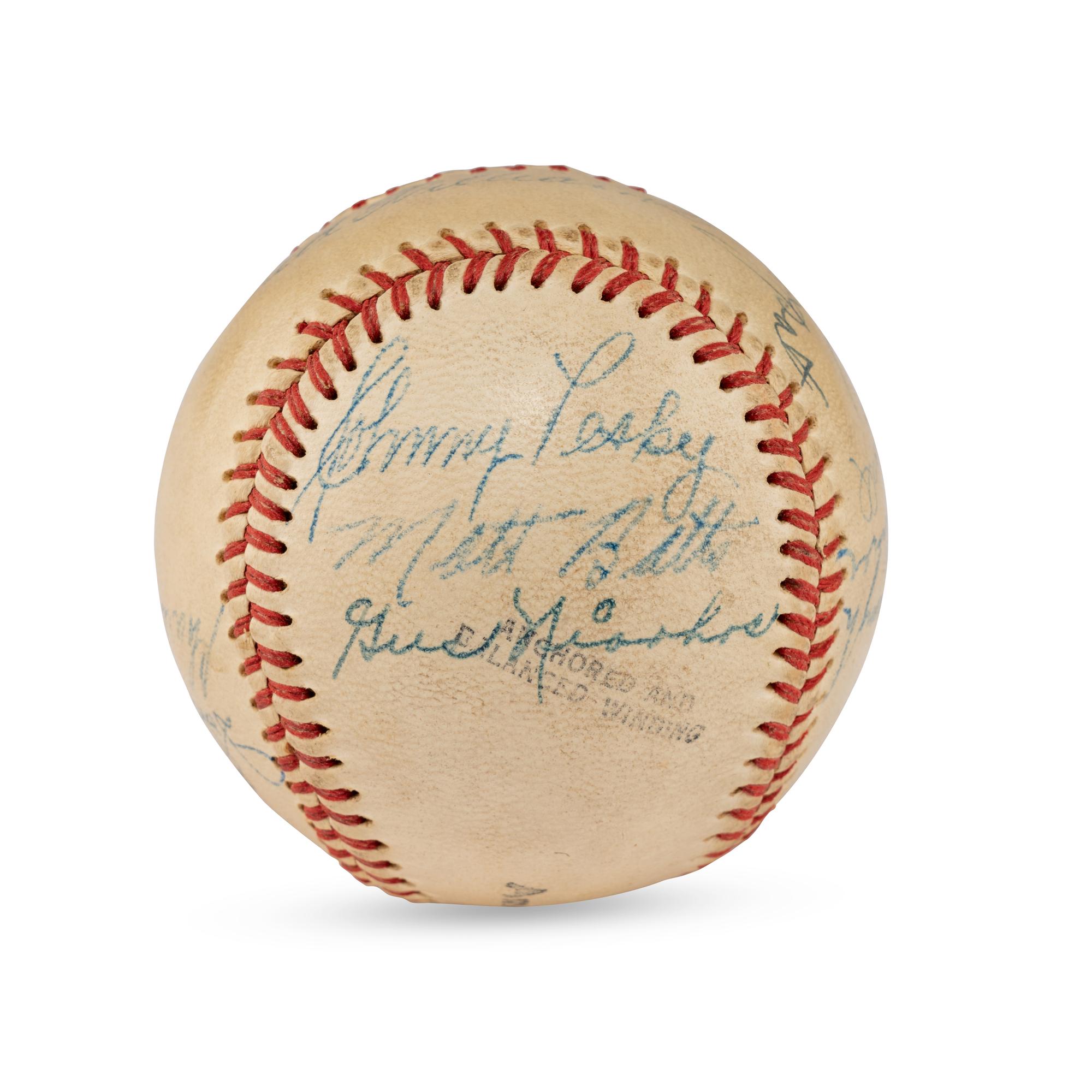 A 1951 Boston Red Sox Team Signed Autograph Baseball