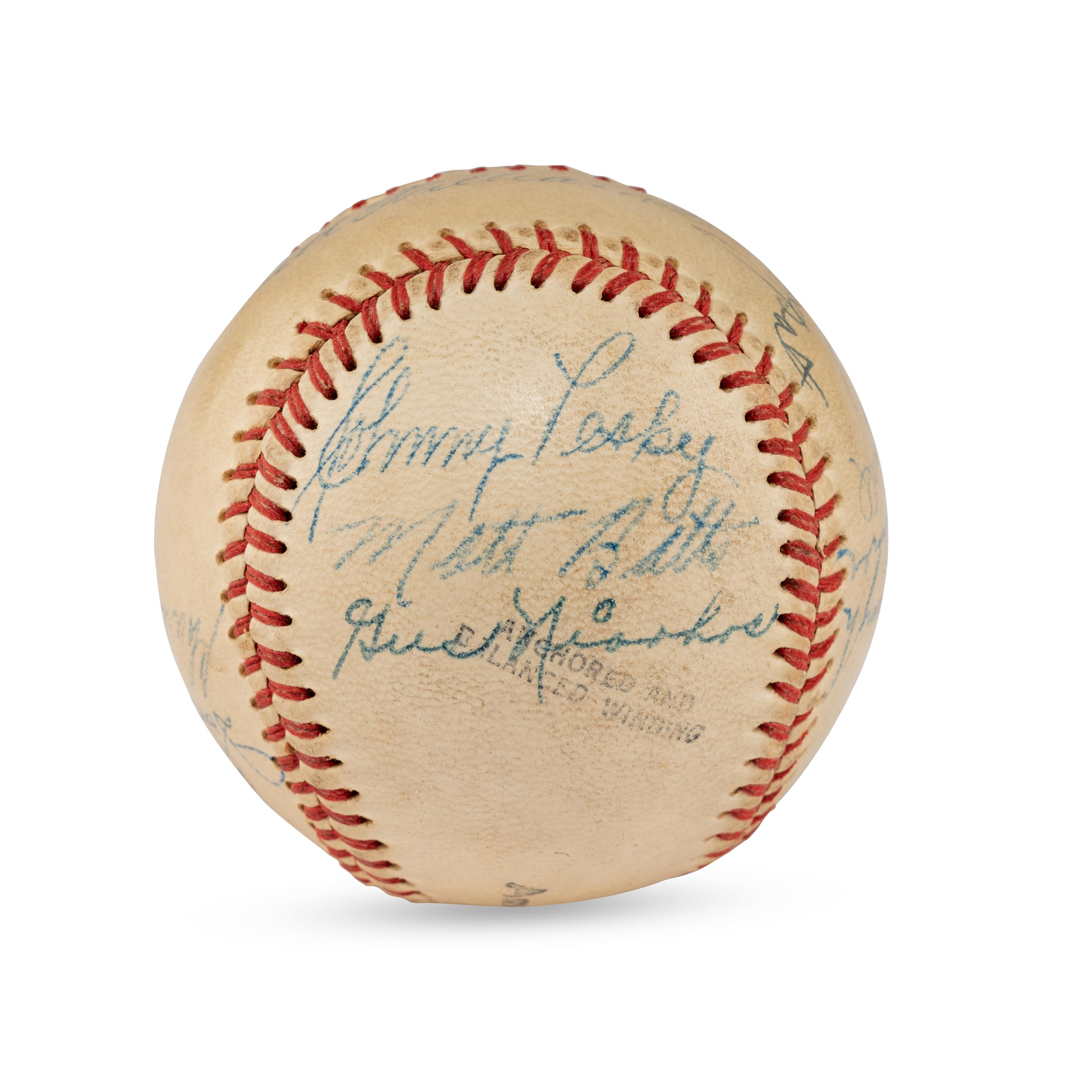 A 1951 Boston Red Sox Team Signed Autograph Baseball
