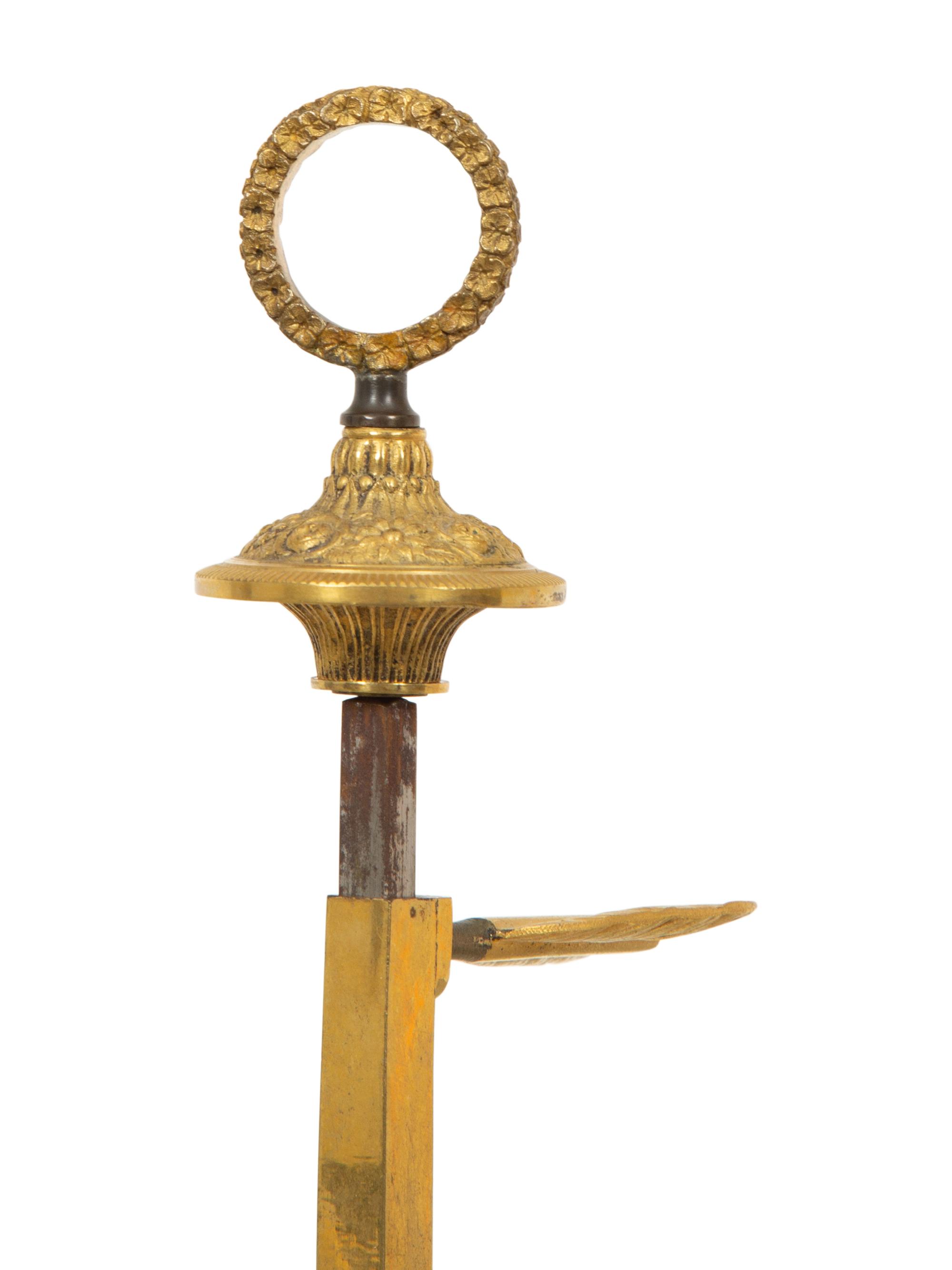 A Louis XVI Style Gilt Bronze Bouillotte Lamp