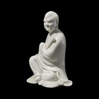 A Chinese Blanc de Chine Figure of Bodhidharma, Possibly 18th/19th Century 或爲清中期 德化白瓷達摩坐像