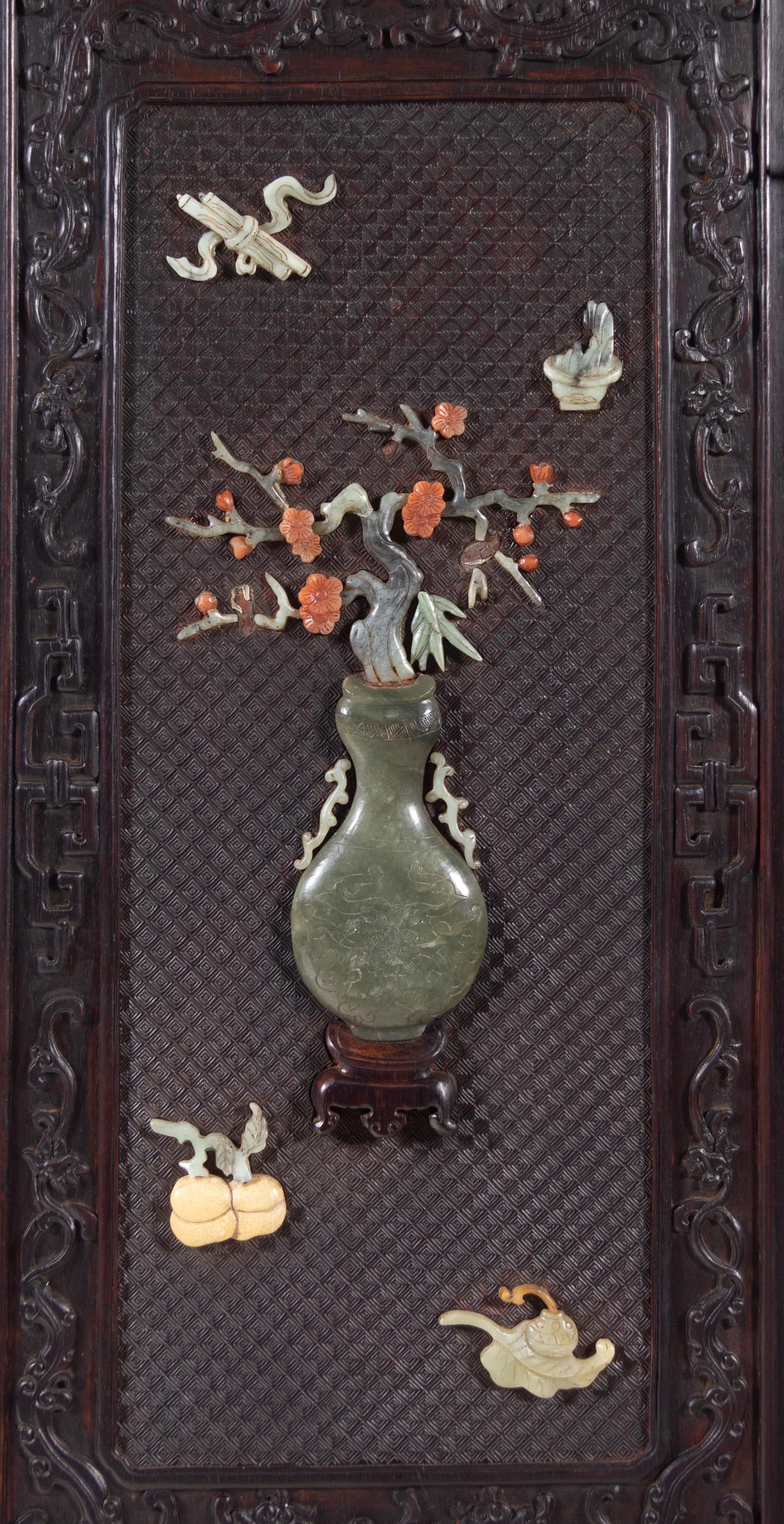 A Chinese Export Hardstone Inlaid Cabinet