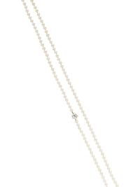 CULTURED PEARL AND DIAMOND NECKLACE