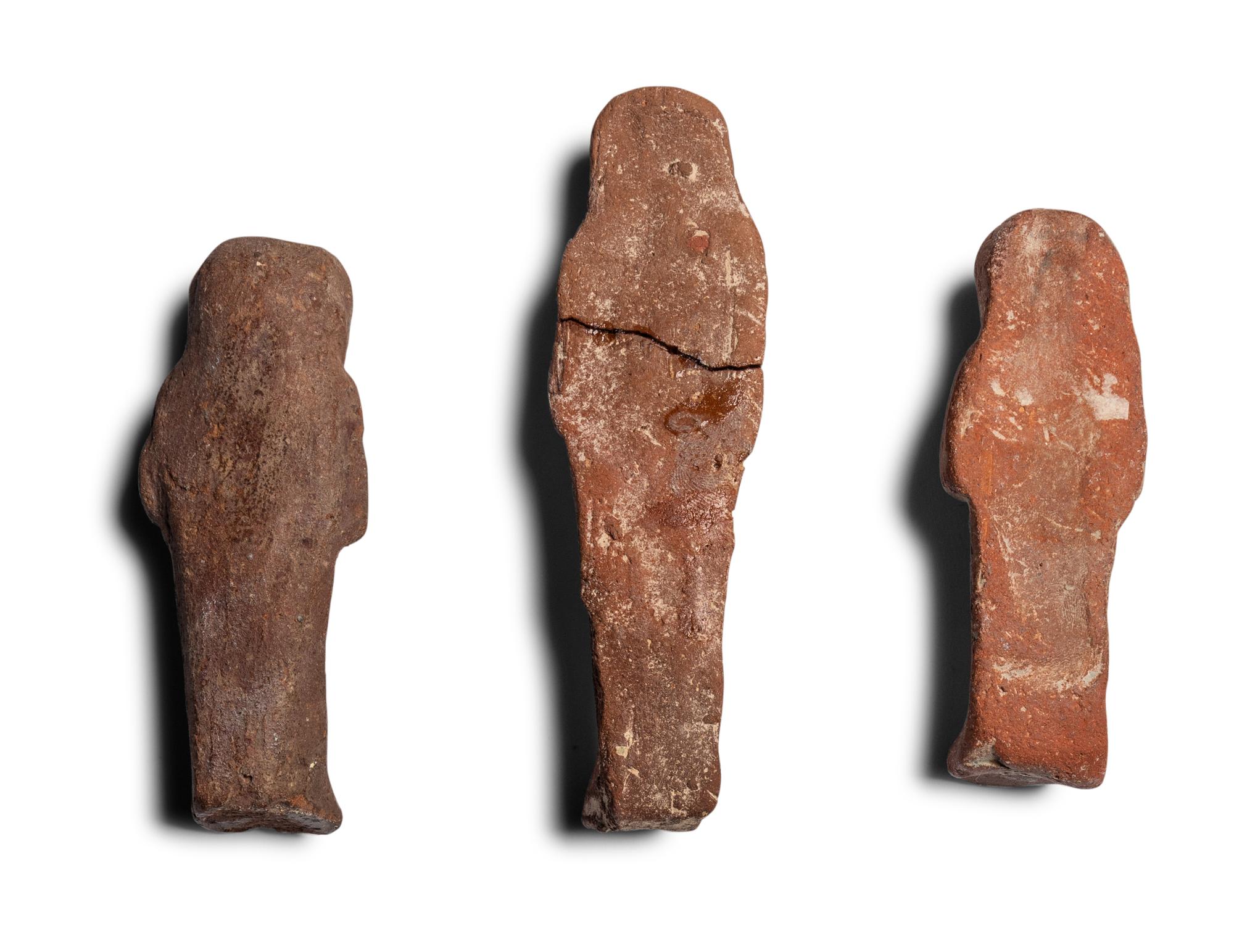 Three Egyptian Terracotta Ushabtis