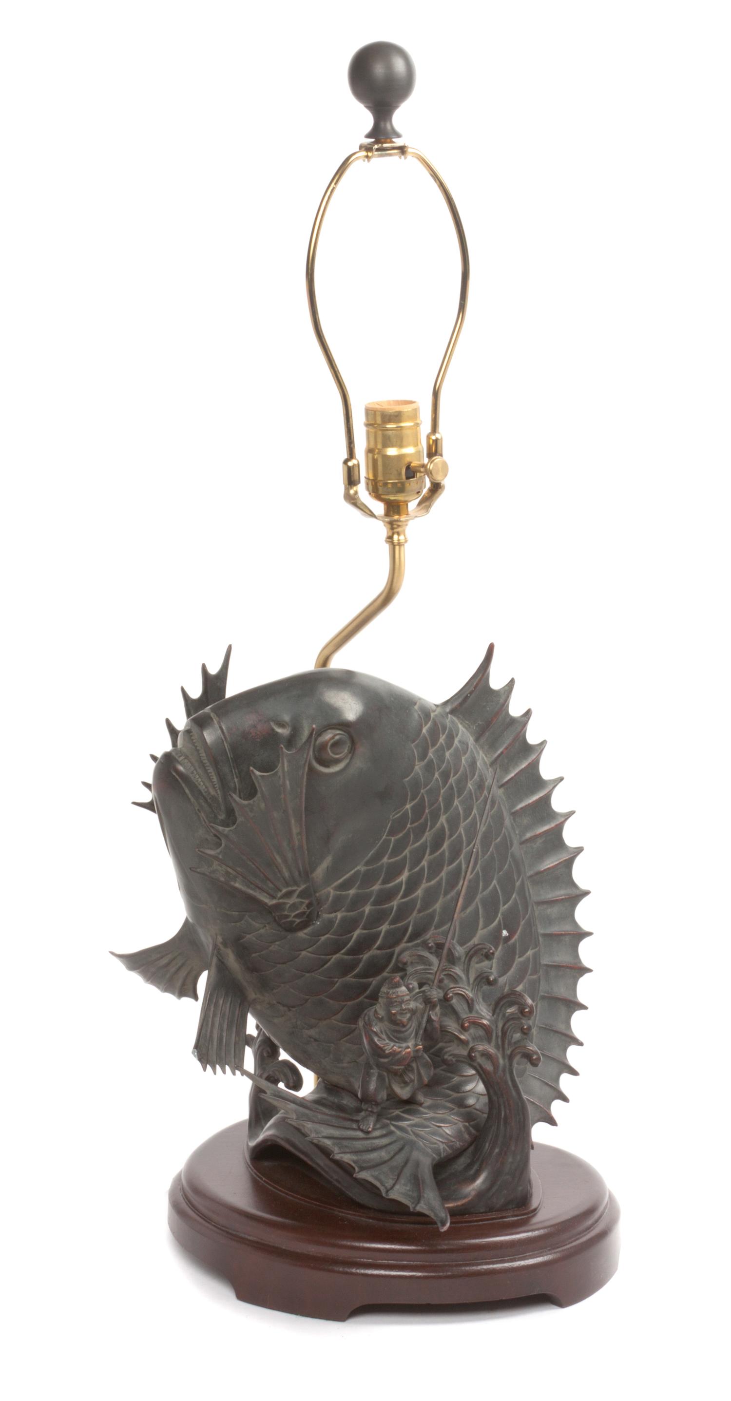 A Japanese Bronze Figural Group Height 10 1/2 inches.
