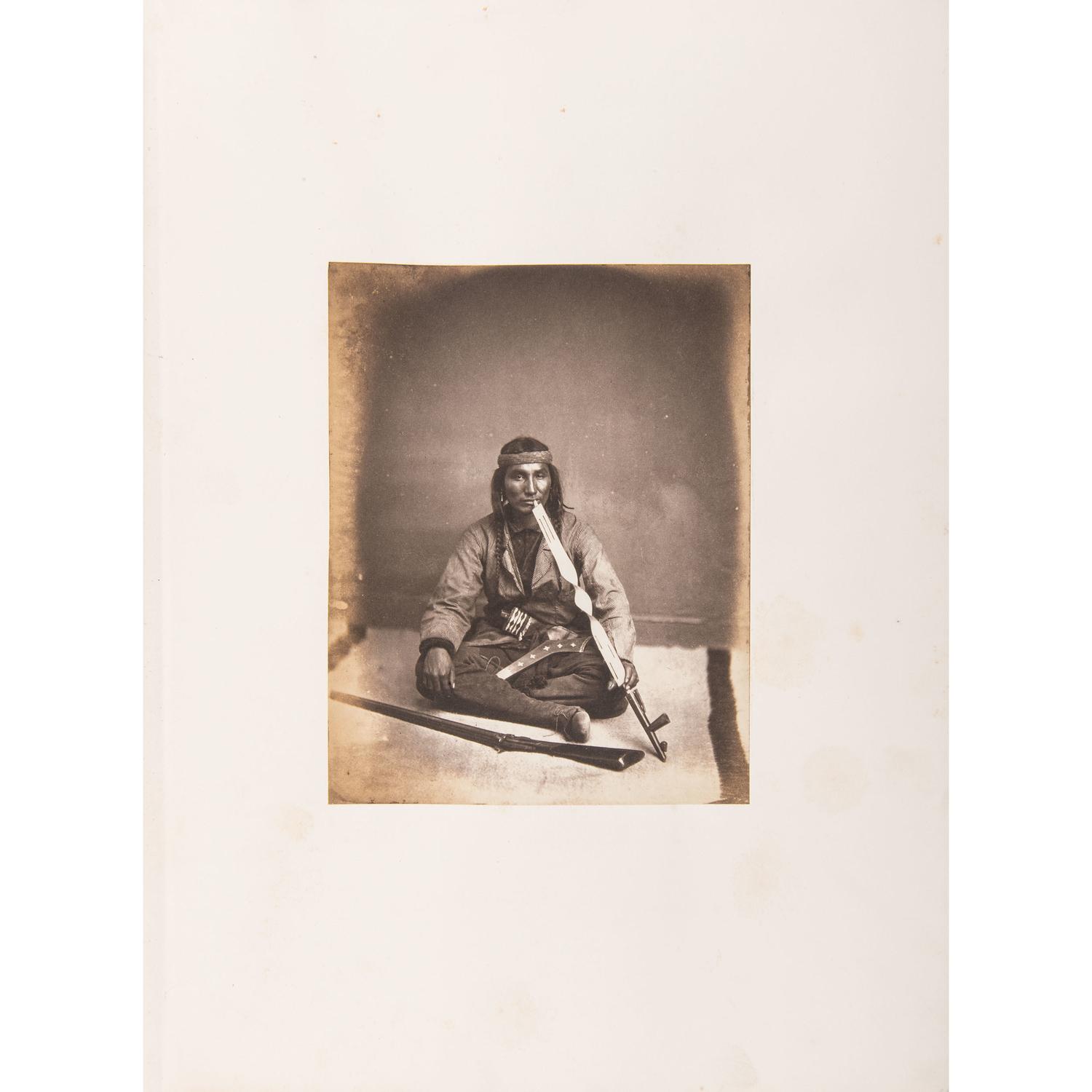 Joel Whitney, Exceptional Album Containing Large Format Photographs of Sioux Involved in the 1862 Minnesota Uprising