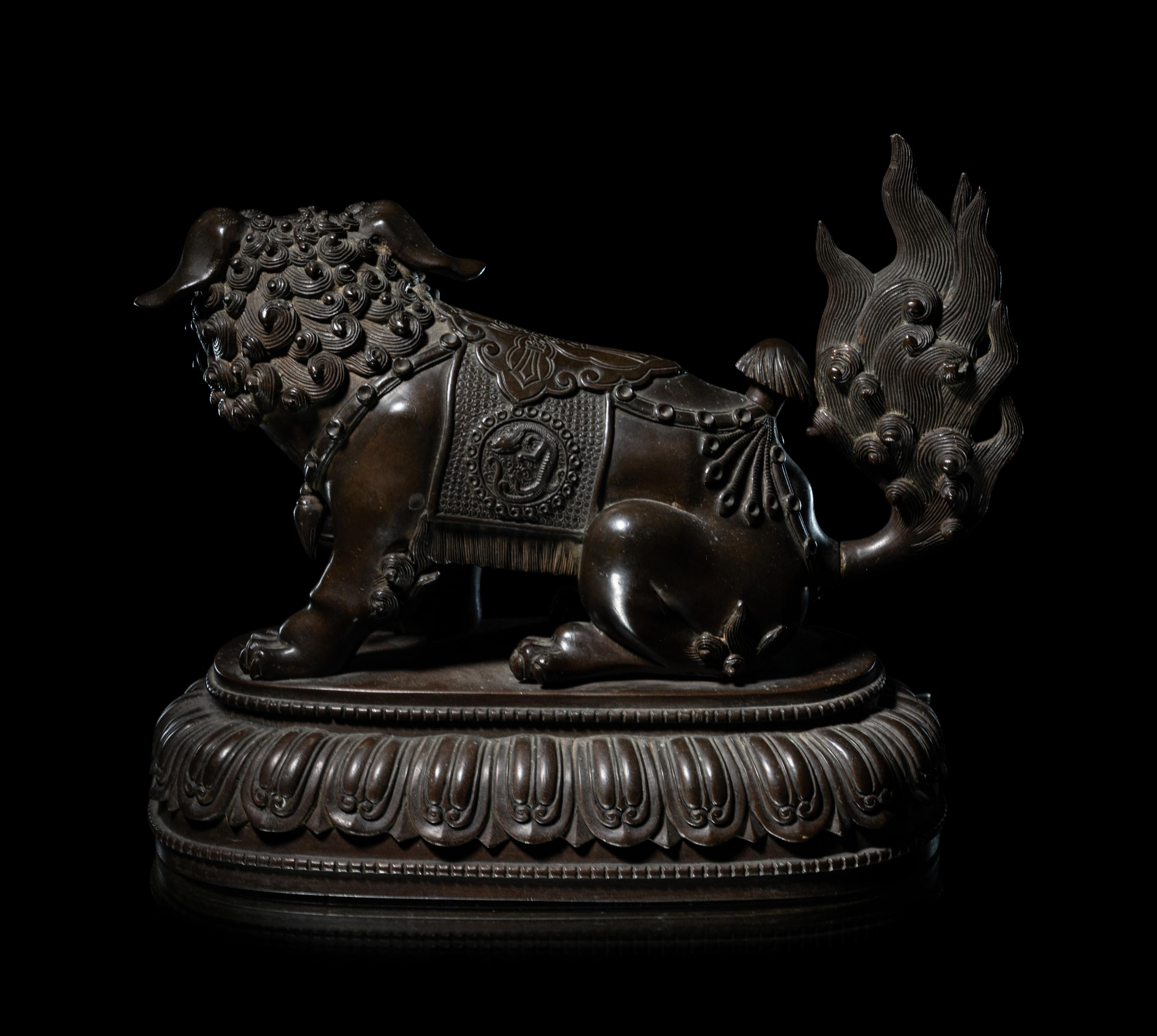 A Bronze Figure of Fu Lion
