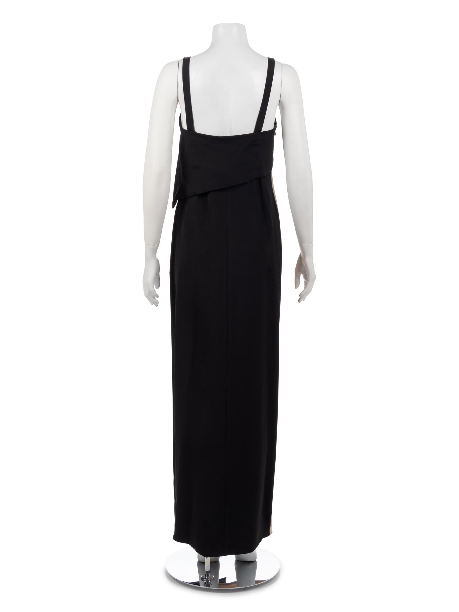 Geoffrey Beene Black and Tan Dress, Fall 1997