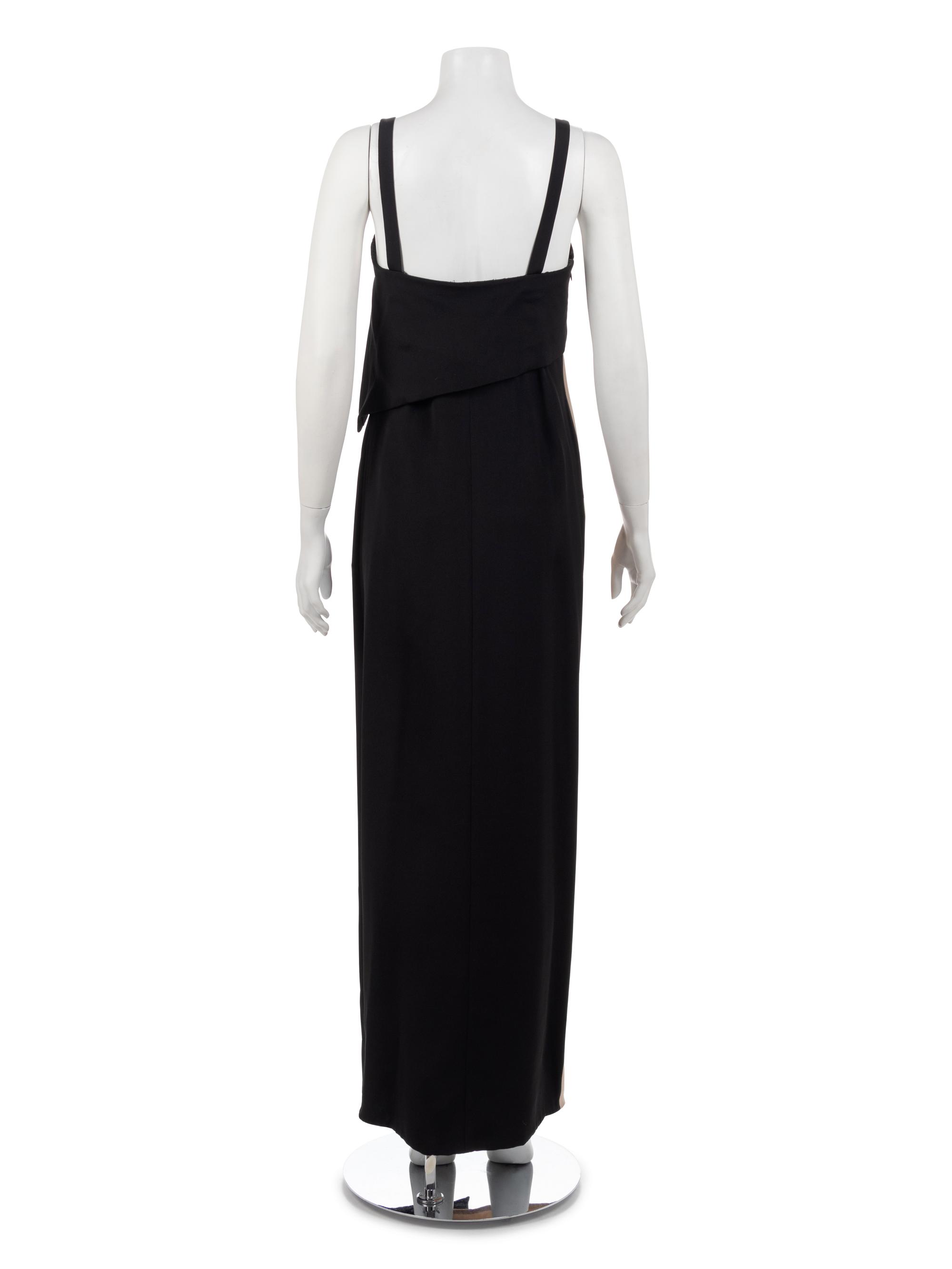 Geoffrey Beene Black and Tan Dress, Fall 1997