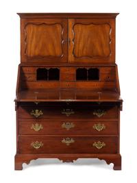 A Chippendale Style Mahogany Secretary Bookcase — KITTINGER