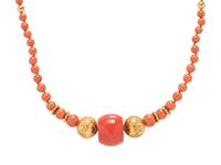 CORAL BEAD NECKLACE