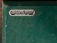 A Carved and Painted Wood Figural Post Office Scale