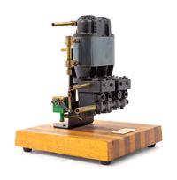 A Painted Metal Two Piston Water Pump Demonstration Model