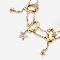A 14K Yellow Gold and Gemstone Necklace