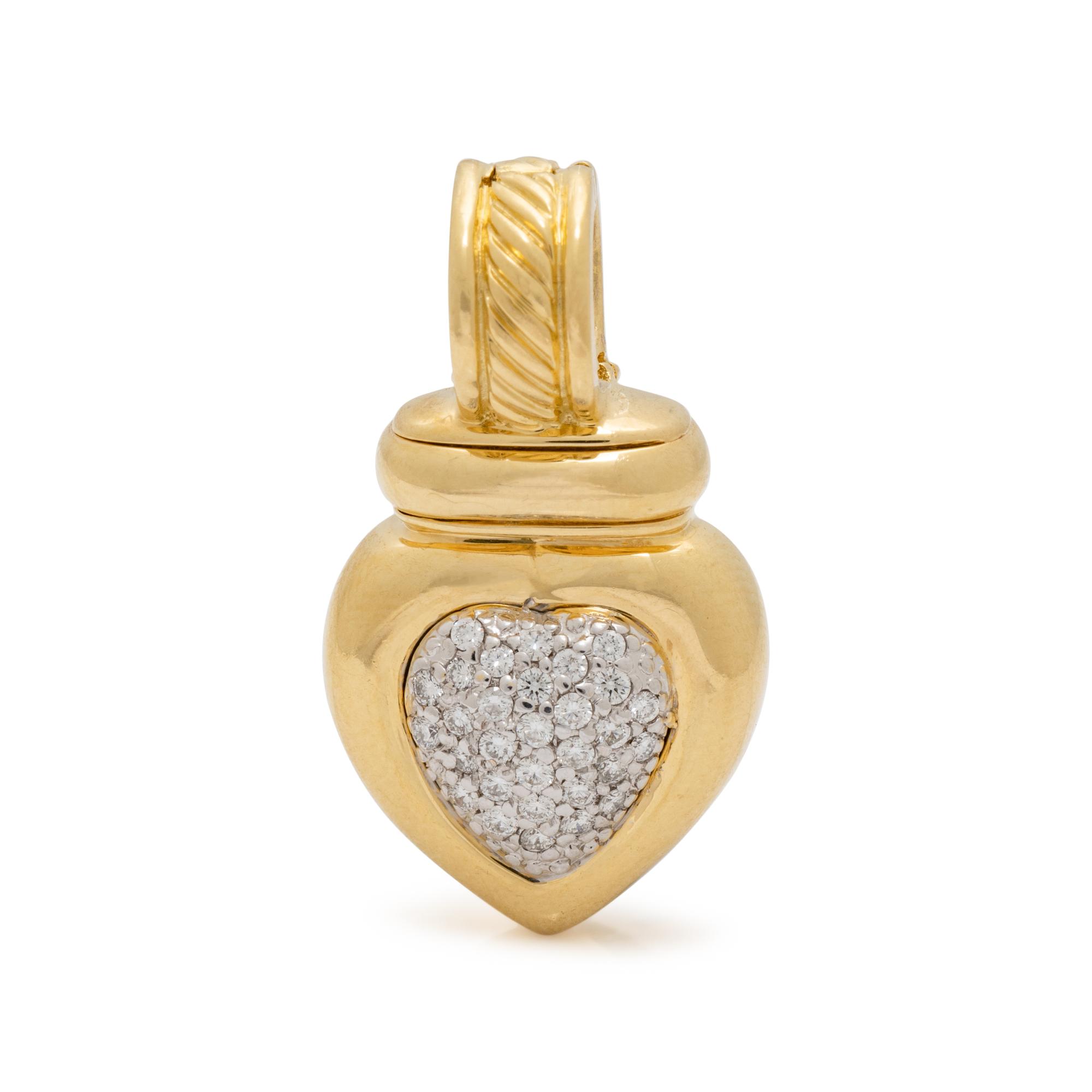 DAVID YURMAN, YELLOW GOLD AND DIAMOND PENDANT