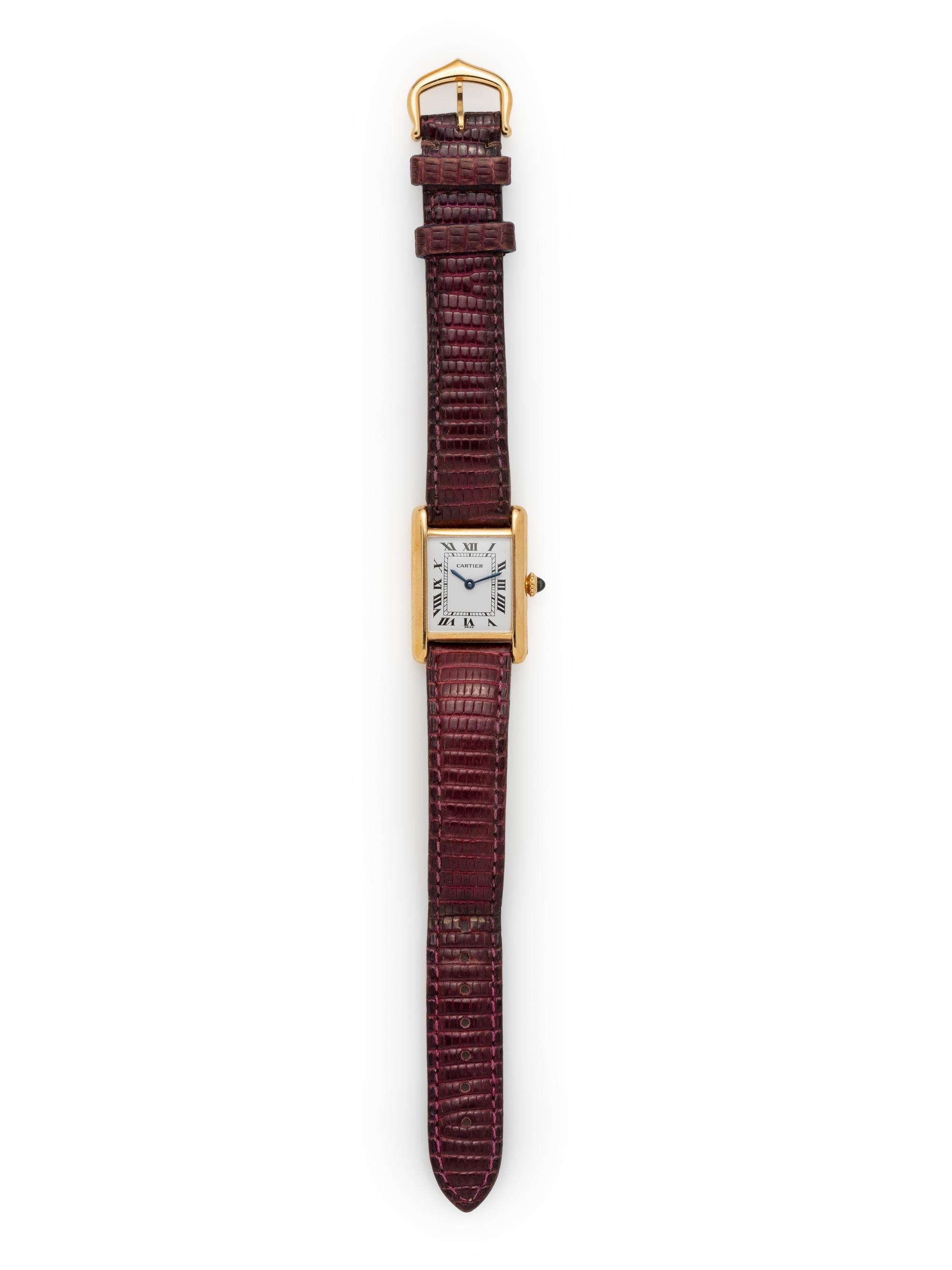 CARTIER, 18K YELLOW GOLD 'TANK' WRISTWATCH