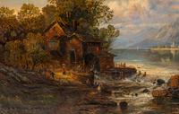 Mountain Lake with Mill, 1870