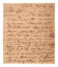 [WAR OF 1812] -- [HARRISON, William H. (1773-1841)]. A soldier's letter reporting on the success of General William H. Harrison at the Battle of the Thames. Detroit, 14 October 1813.