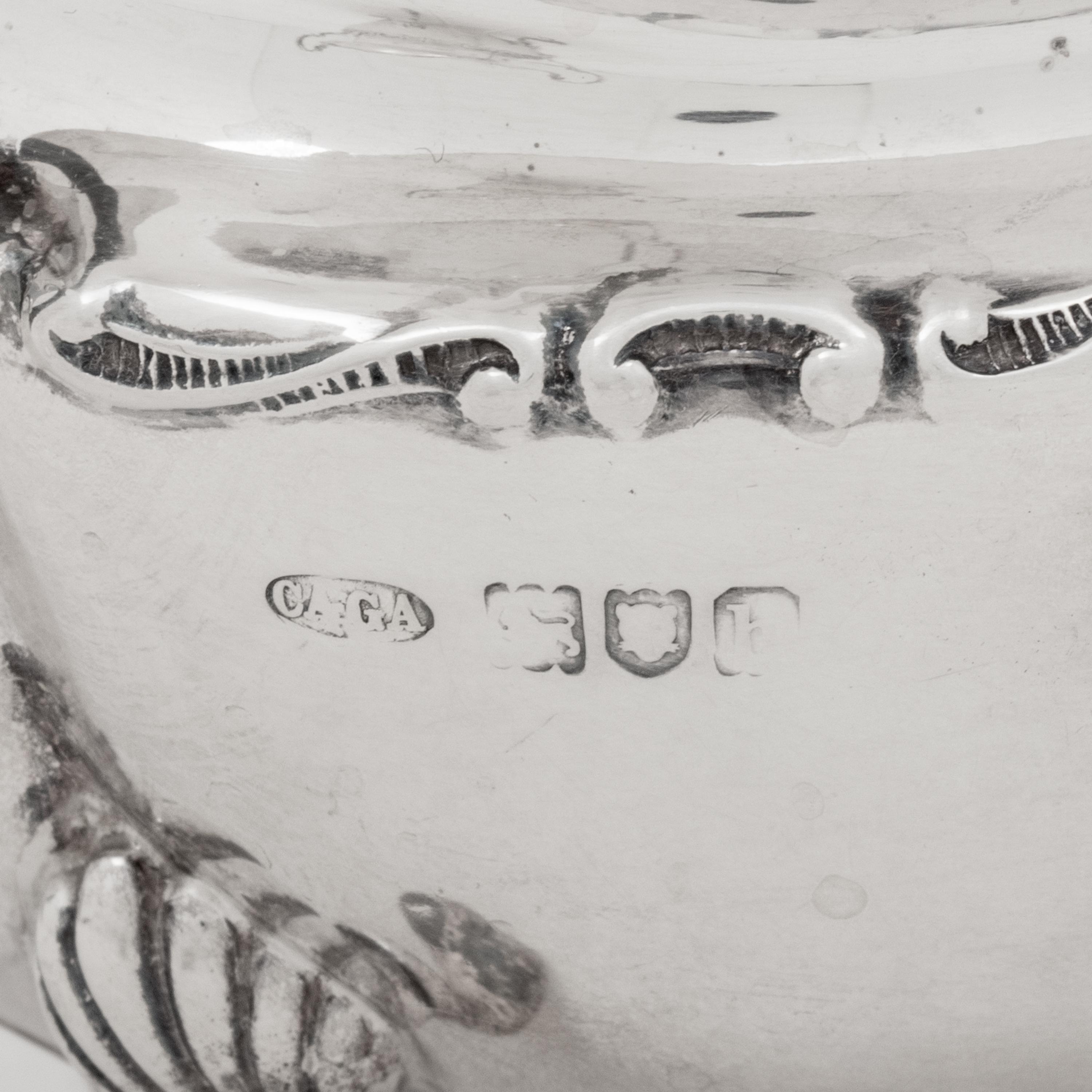 An English Silver Three-Piece Tea Service