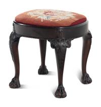 A George I Style Carved Walnut Stool