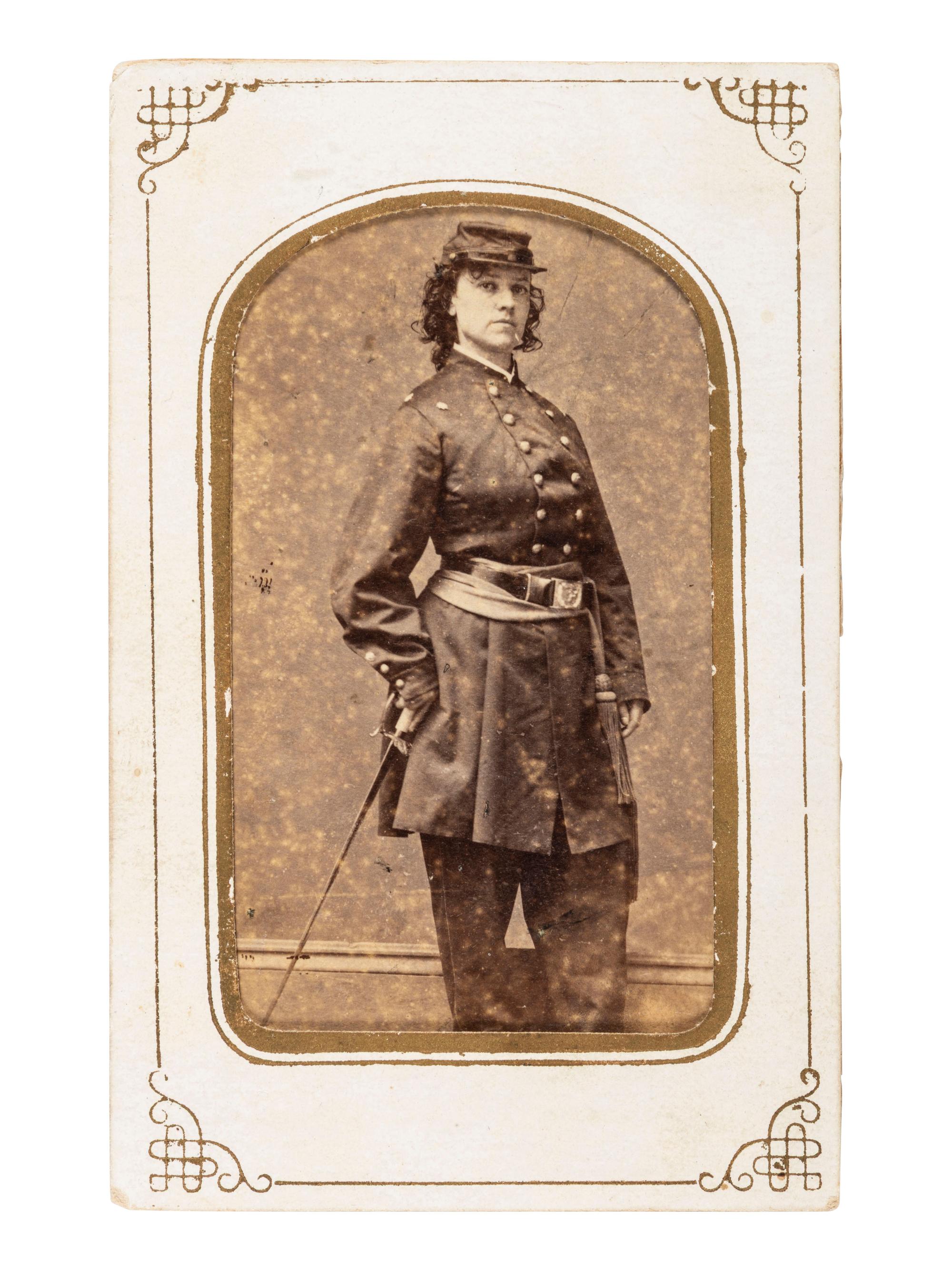 [CIVIL WAR]. BRADY, Mathew, photographer. CDV of Pauline Cushman. New York: E. & H. T. Anthony.