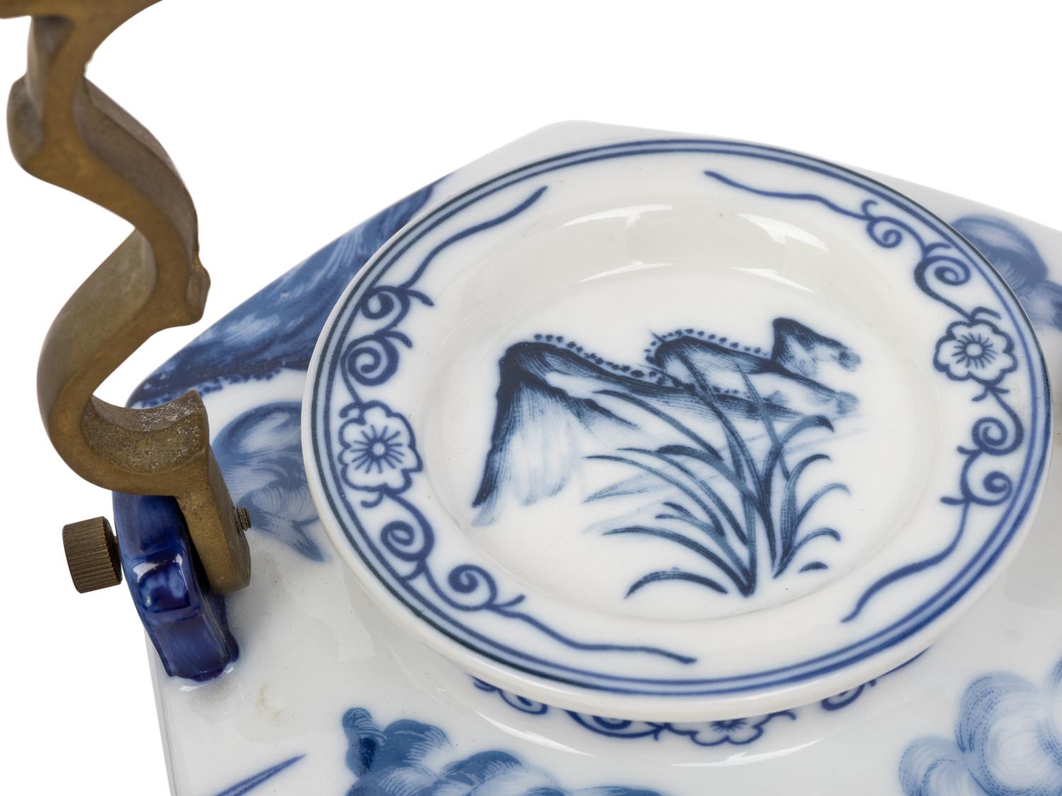 A Group of Chinese Export Blue and White Porcelain Articles