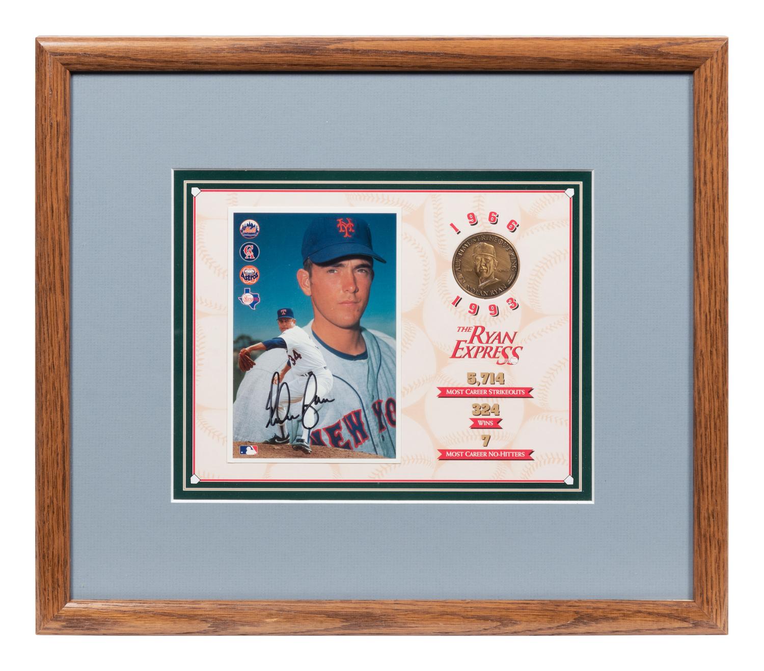 A Group of Seven Nolan Ryan Signed Items,