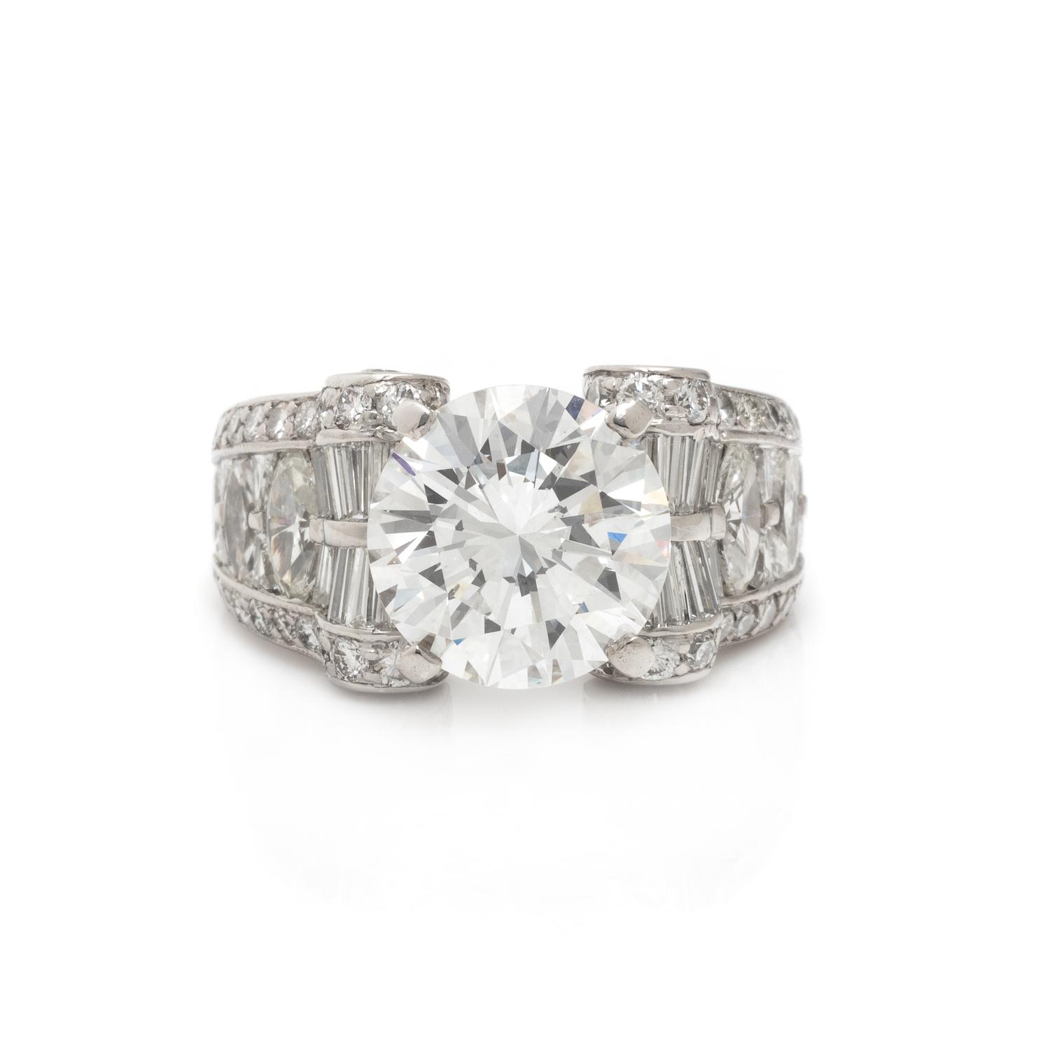 JB STAR, DIAMOND AND PLATINUM RING