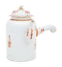 A Chinese Export Porcelain Armorial Spanish Market Coffee Pot and Cover
