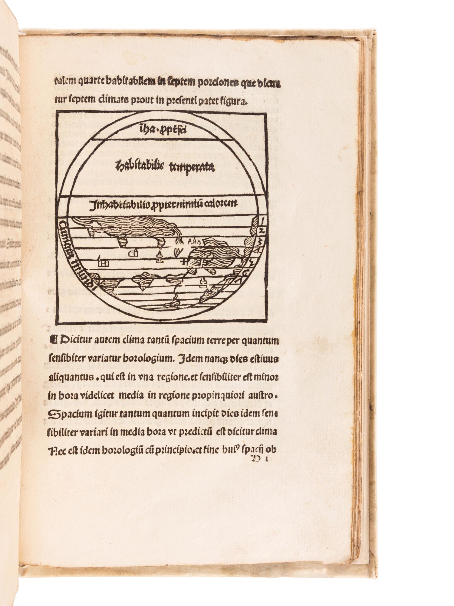 SACRO BOSCO, Johannes de (fl. ca 1230-1240). Sphaera mundi, cum commento Wenceslai Fabri de Budweiss . Leipzig: Wolfgang Stöckel, 1499.