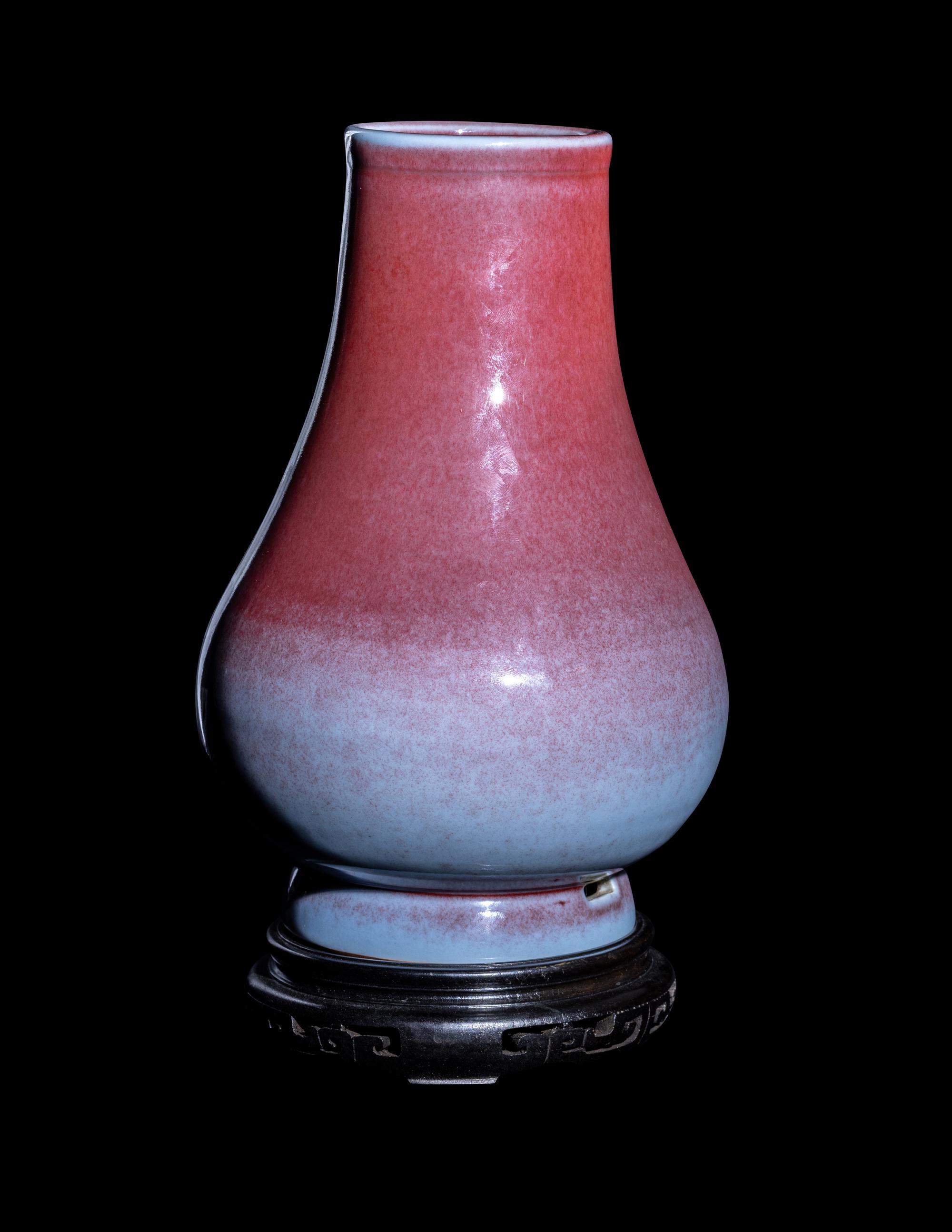 A Chinese Flambé​ Glazed Porcelain Hu Vase