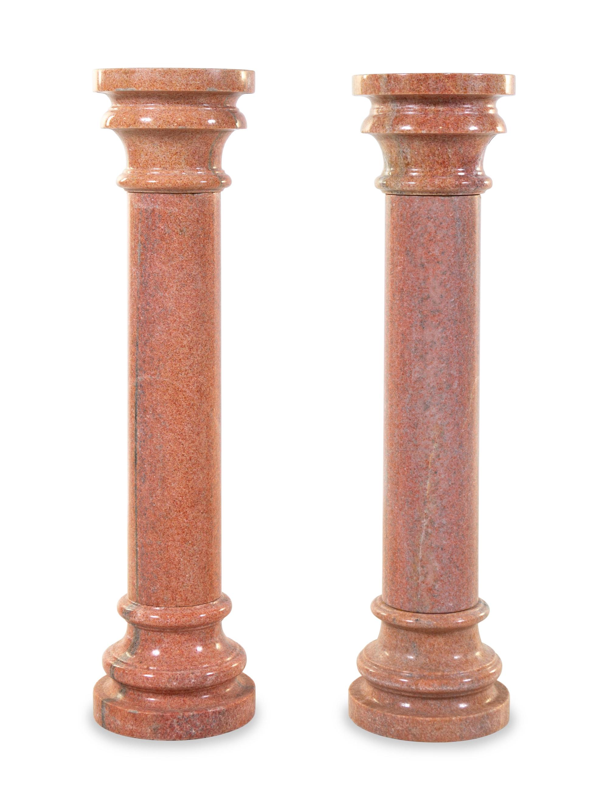 A Pair of Continental Granite Pedestals