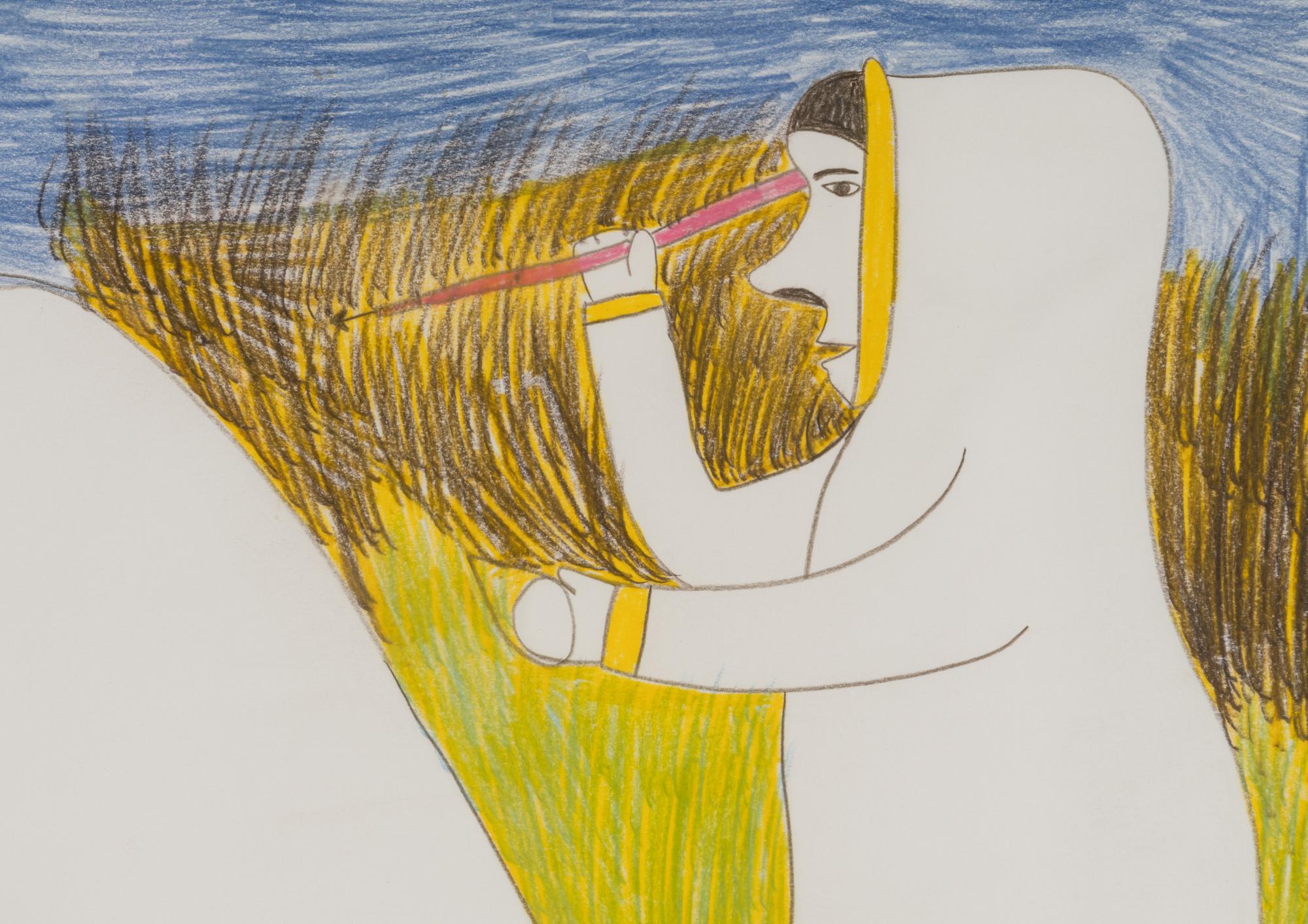 untitled, Hunters, Dog, and Muskox