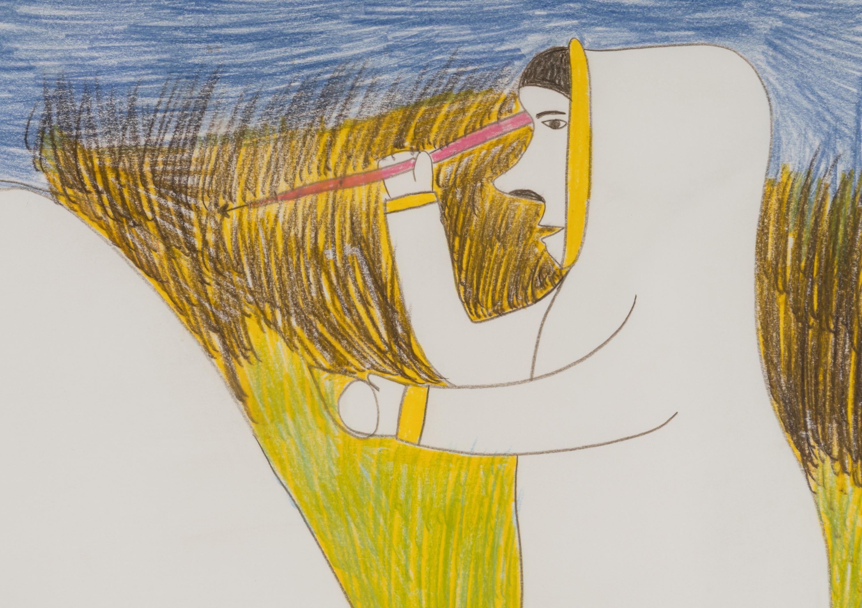 untitled, Hunters, Dog, and Muskox