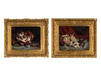 Kittens in a Basket and Kittens at the Mirror (a pair of works)