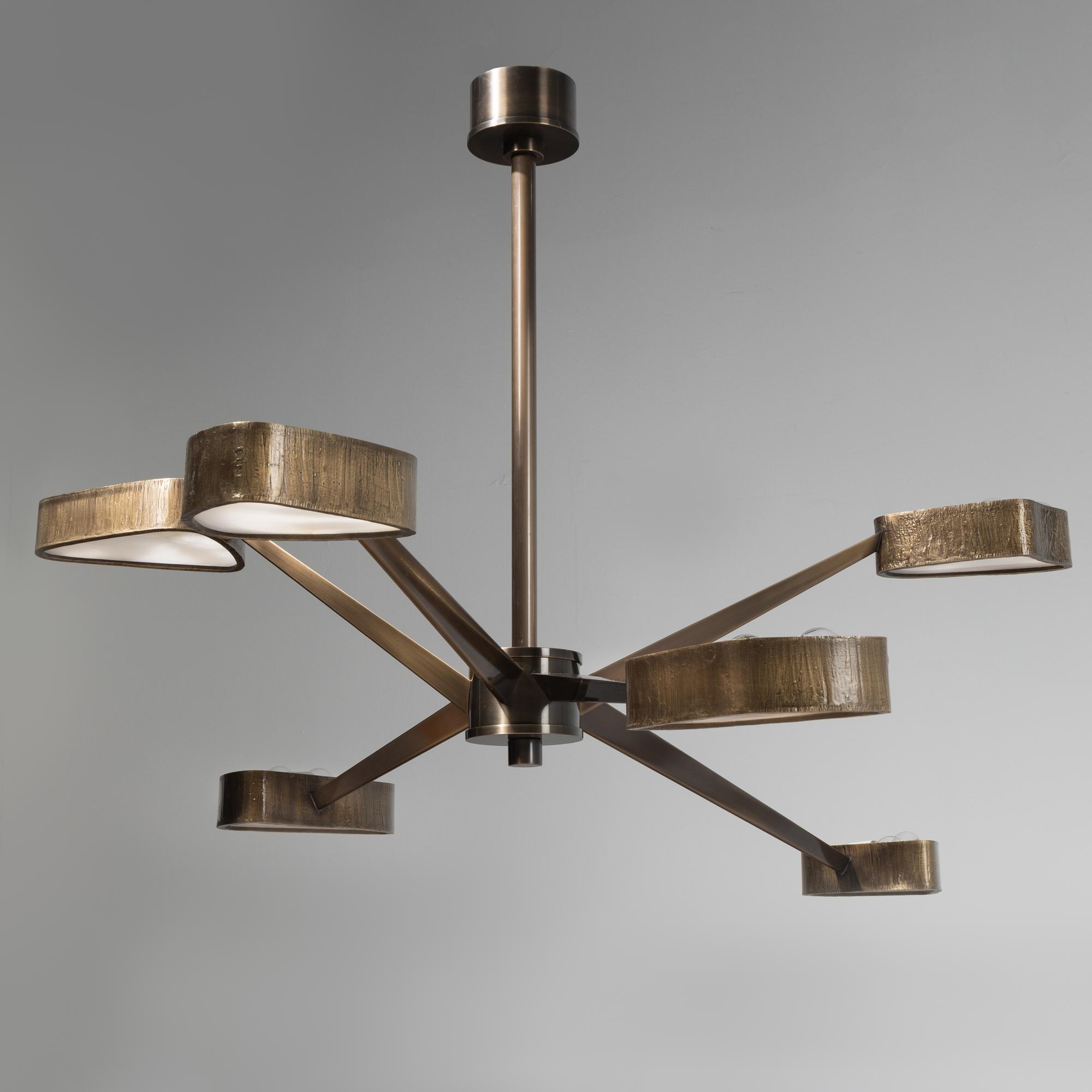 Spider six-light chandelier
