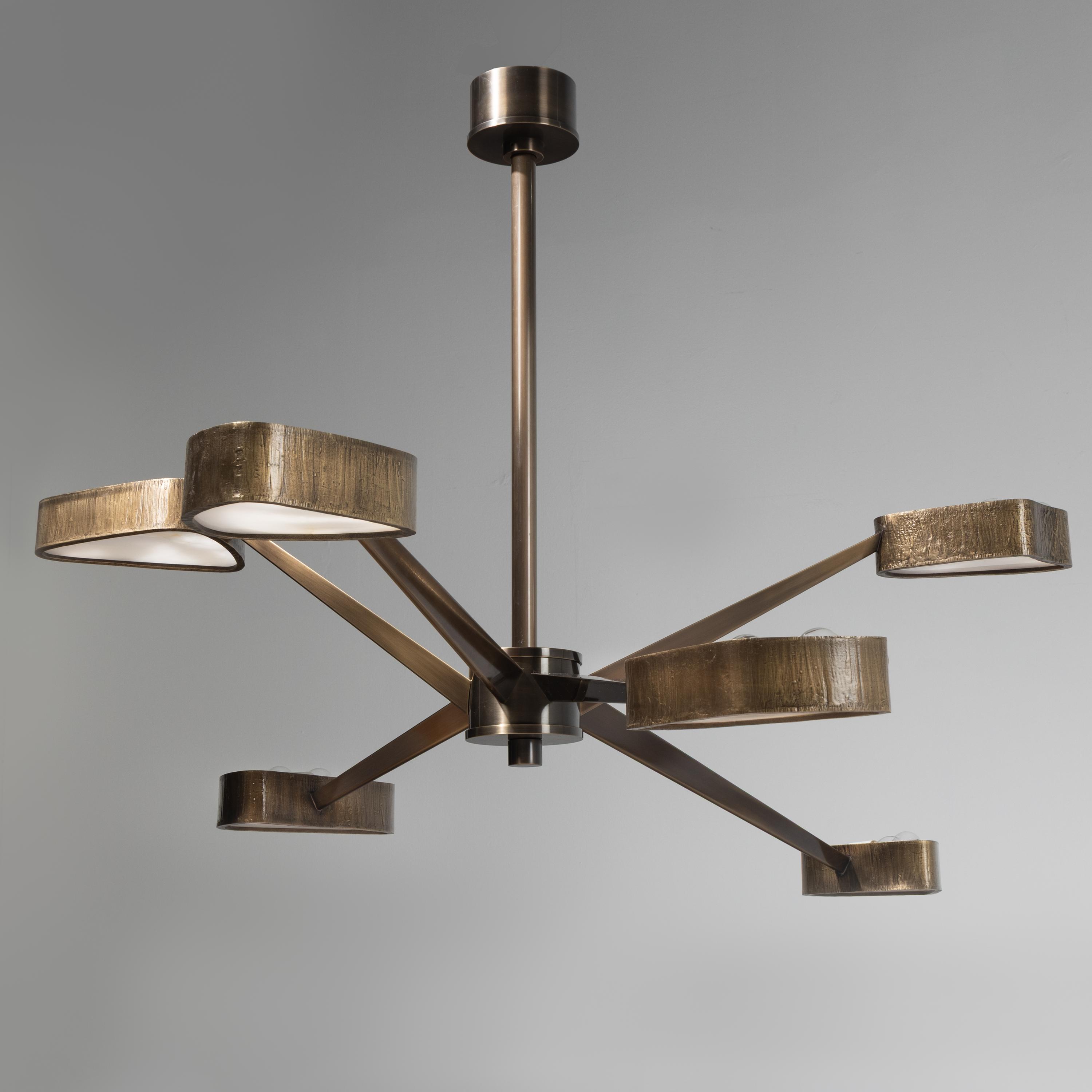 Spider six-light chandelier
