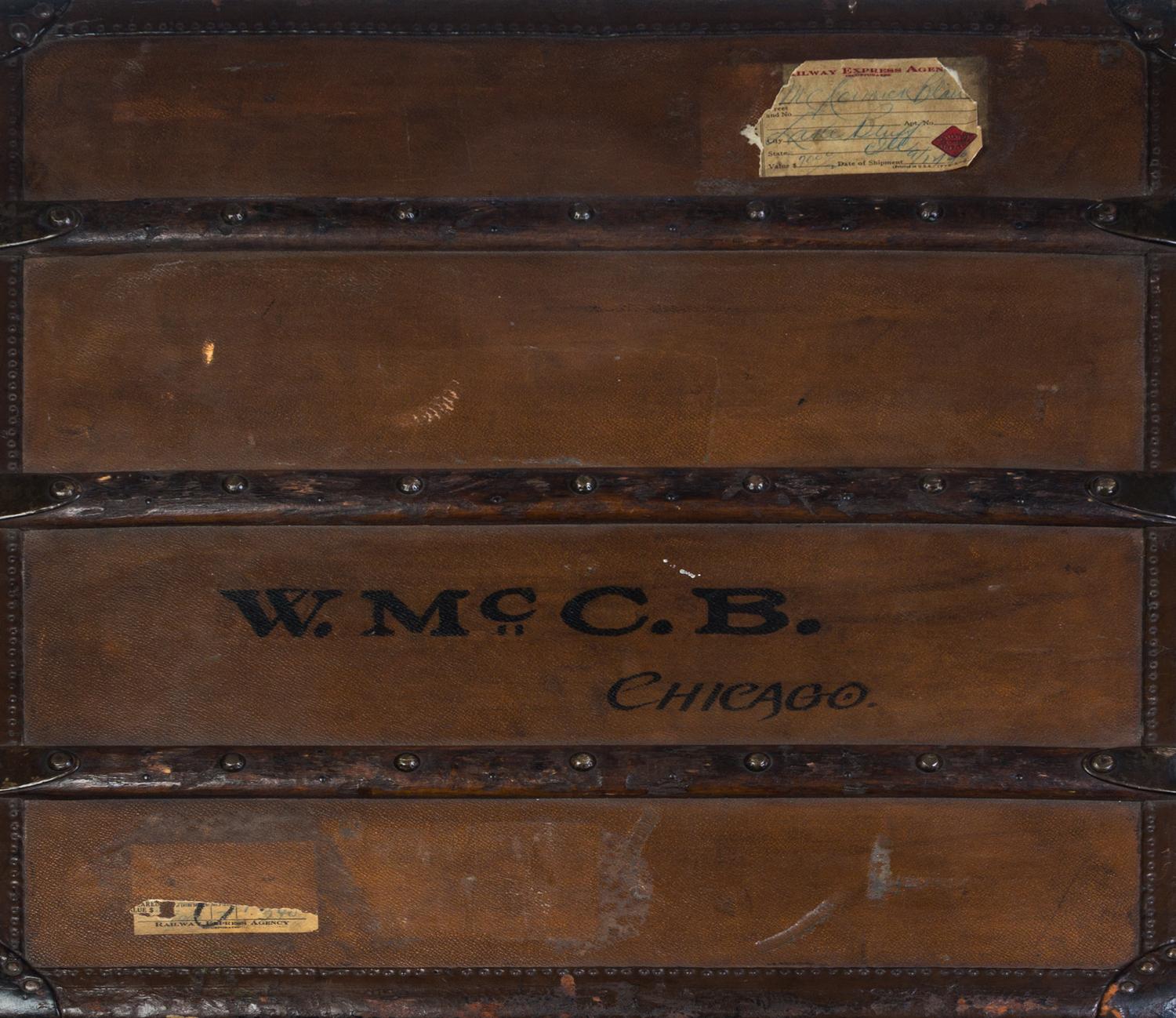 A Rare Louis Vuitton Vuittonite Leather Steamer Trunk, 44 x 22 x 22 inches.