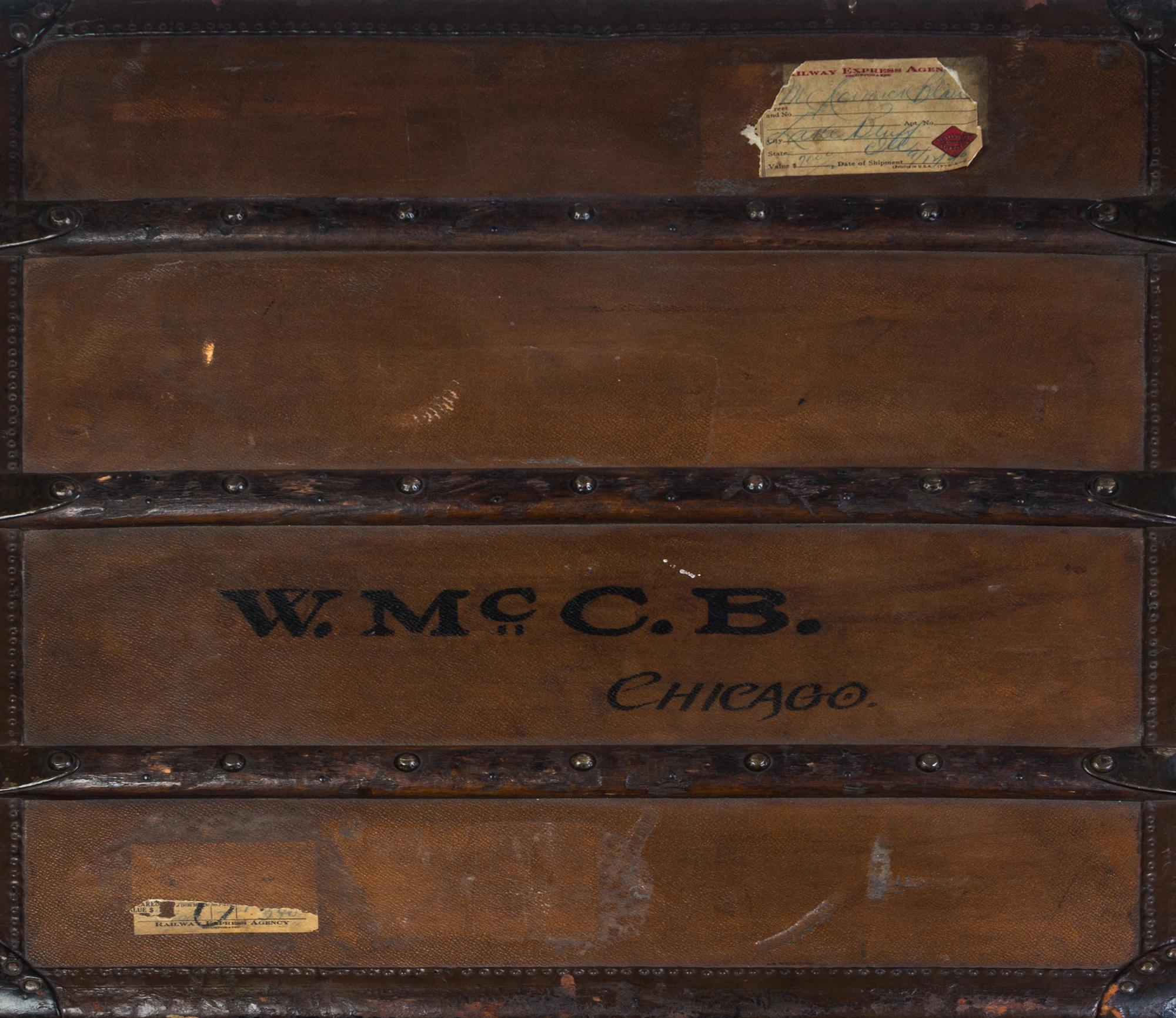 A Rare Louis Vuitton Vuittonite Leather Steamer Trunk, 44 x 22 x 22 inches.